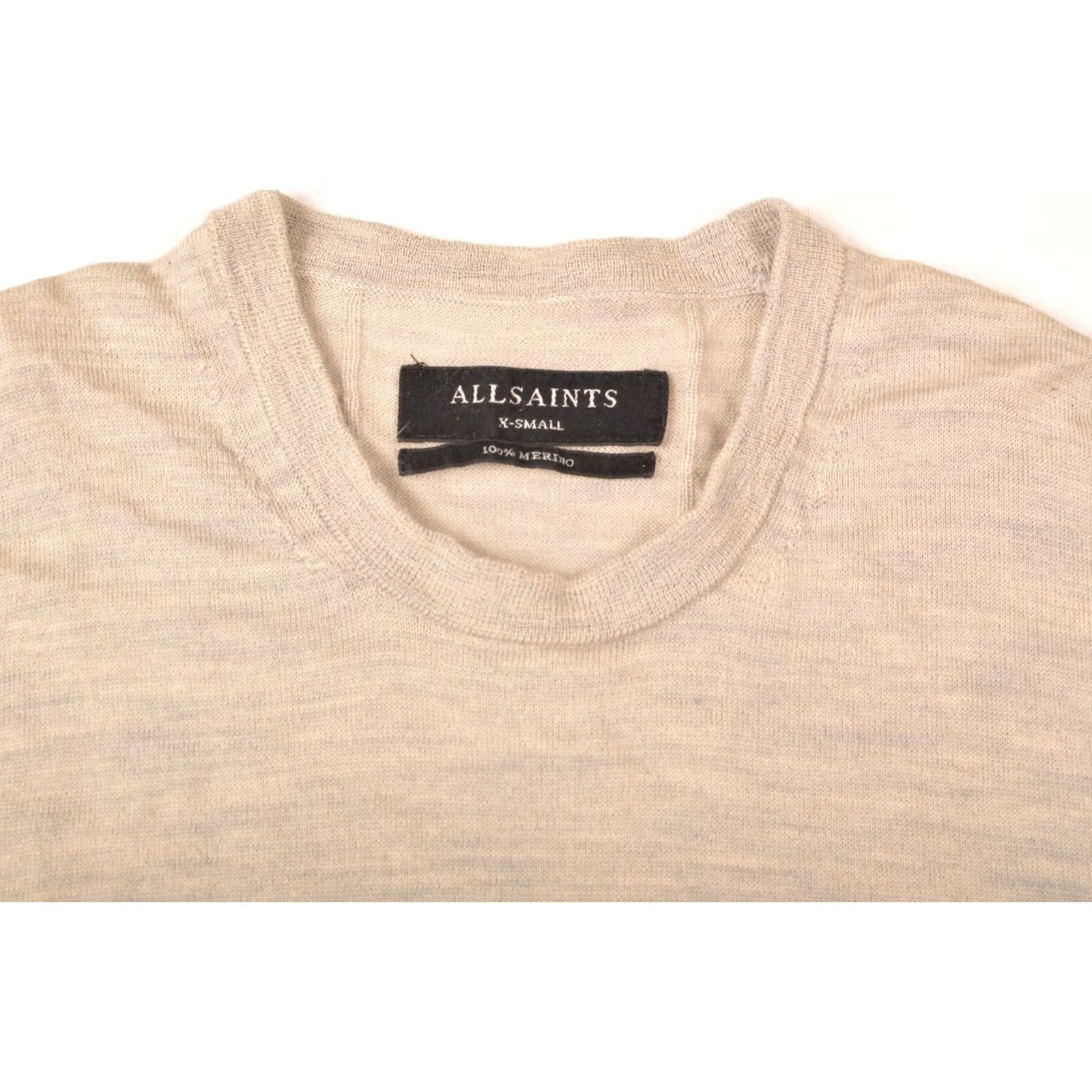 Allsaints Allsaints Mode Merino Crew Pullover Sweater XS, Gray, Mens, XS, 100% Merino Wool, MK129D, Pullover, Vintage? Size US XS / EU 42 / 0 - 3 Thumbnail