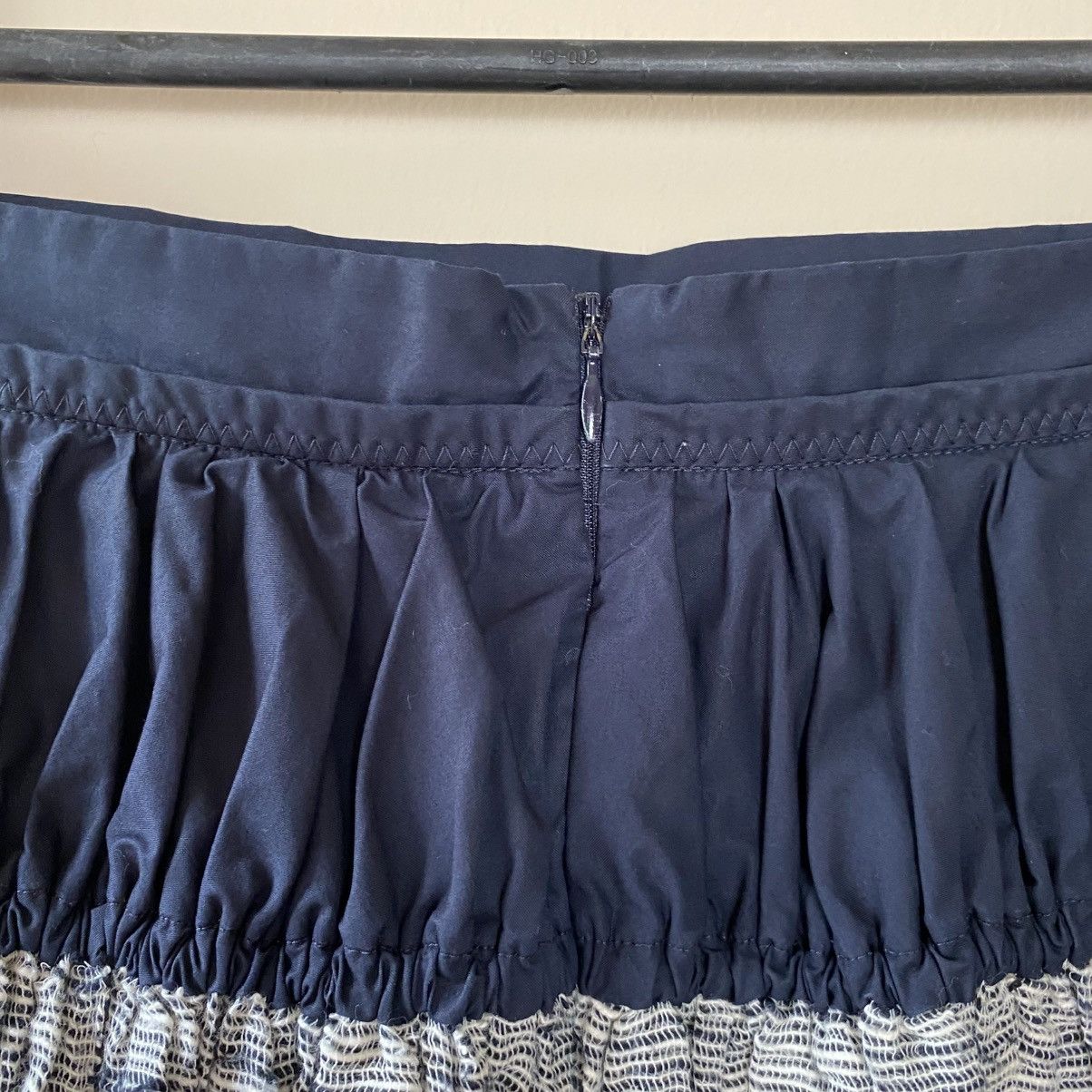Carven CARVEN Navy Contrast Gathered Skirt Size 26" / US 2 / IT 38 - 10 Thumbnail