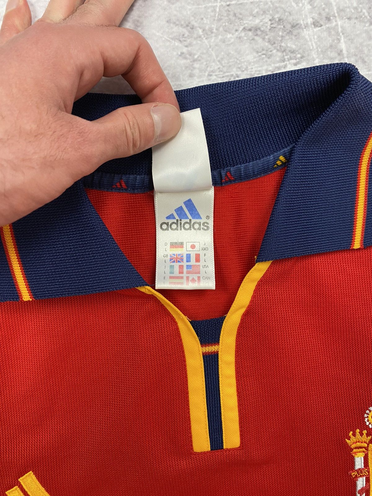 Adidas × Vintage Vintage Spanish jersey by Adidas Size US L / EU 52-54 / 3 - 8 Thumbnail