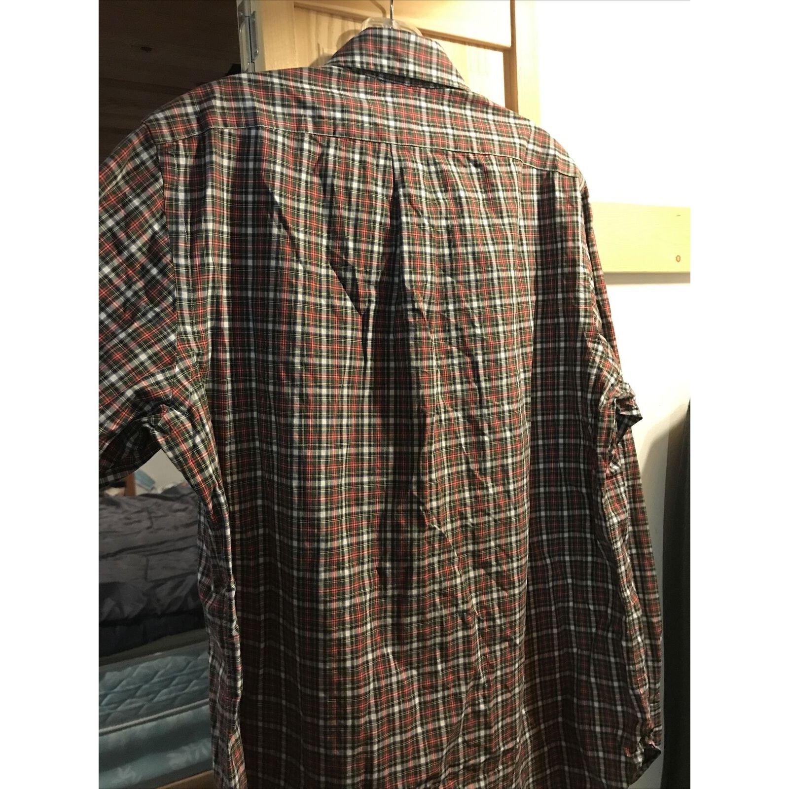 Ralph Lauren Ralph Lauren Men’s 16.5 42 Red Green Check LS Cotton Shirt Size US L / EU 52-54 / 3 - 12 Thumbnail