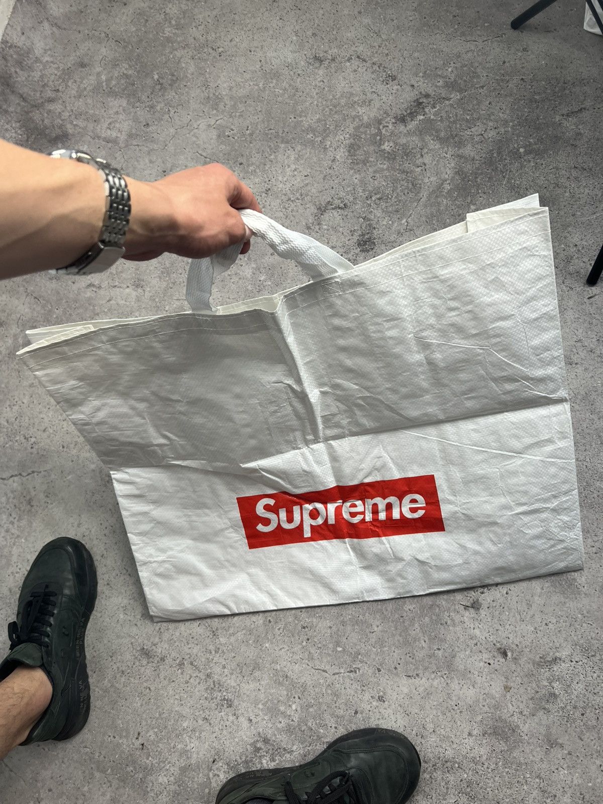 Supreme × Vintage Supreme reusable shopping bag / tote large cotton woven Size ONE SIZE - 6 Thumbnail