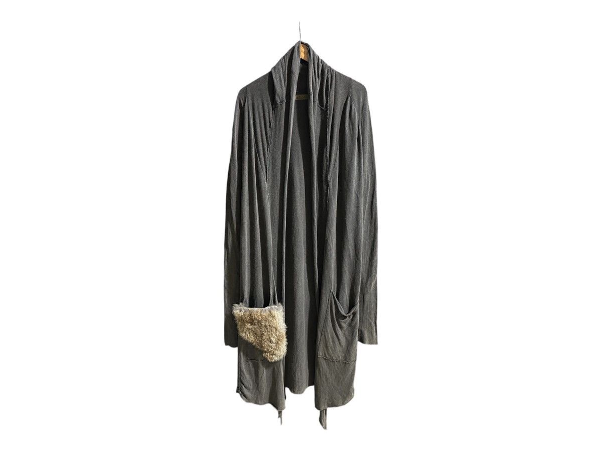 GOA 🔥Y2K Archived Goa Fur Pocket Long Cardigan Shawl Collar Size US XL / EU 56 / 4 - 1 Thumbnail