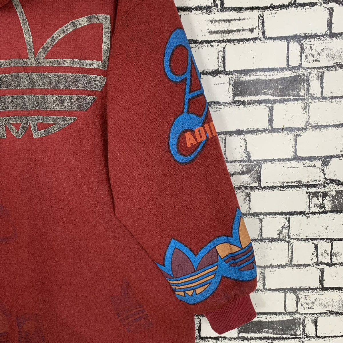 Adidas Vintage 90s Adidas Art Sherpa Hoodie Jacket Size US M / EU 48-50 / 2 - 10 Thumbnail