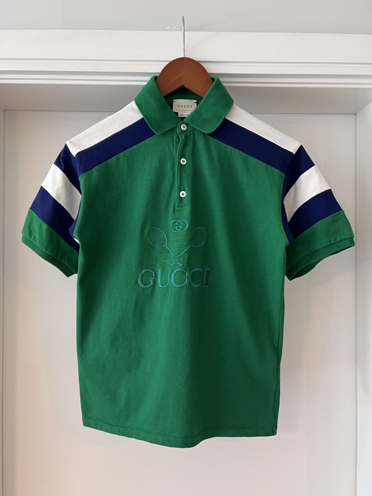 Gucci × Vintage Gucci Tennis Polo Shirt Youth Kids Toddler Size US XXS / EU 40 - 16 Thumbnail