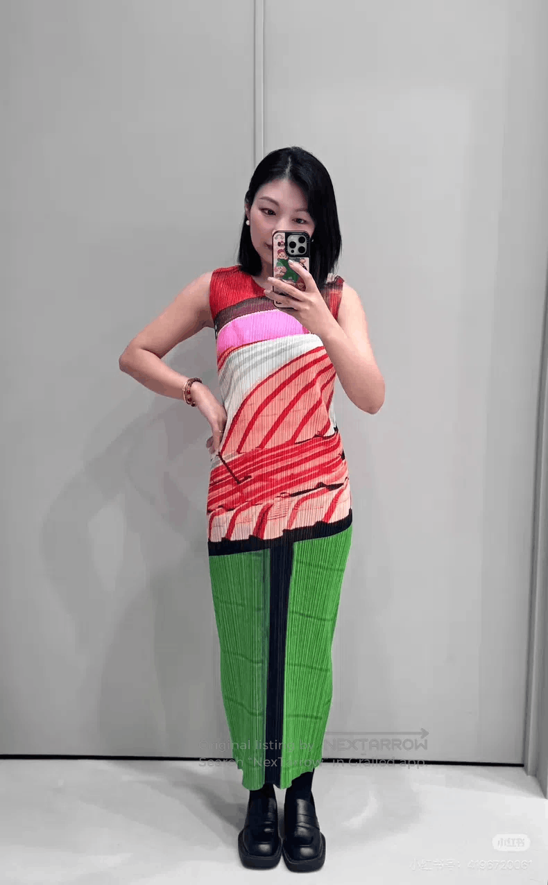 Issey Miyake Issey Miyake Color Block Dress Size L / US 10 / IT 46 - 7 Thumbnail
