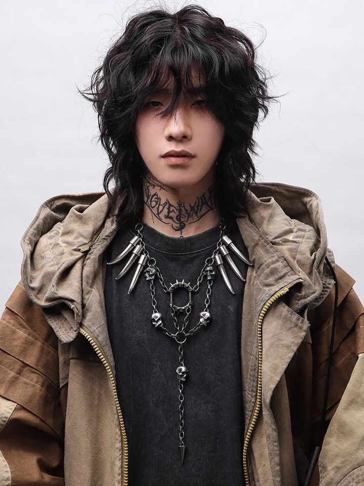 Japanese Brand × Jewelry Skull Studded Necklace Neo gothic Size ONE SIZE - 4 Thumbnail