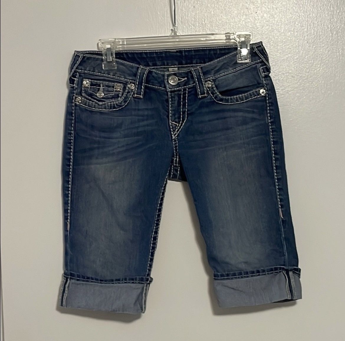 True Religion True Religion Blue Jean Shorts Size 27" / US 4 / IT 40 - 1 Thumbnail