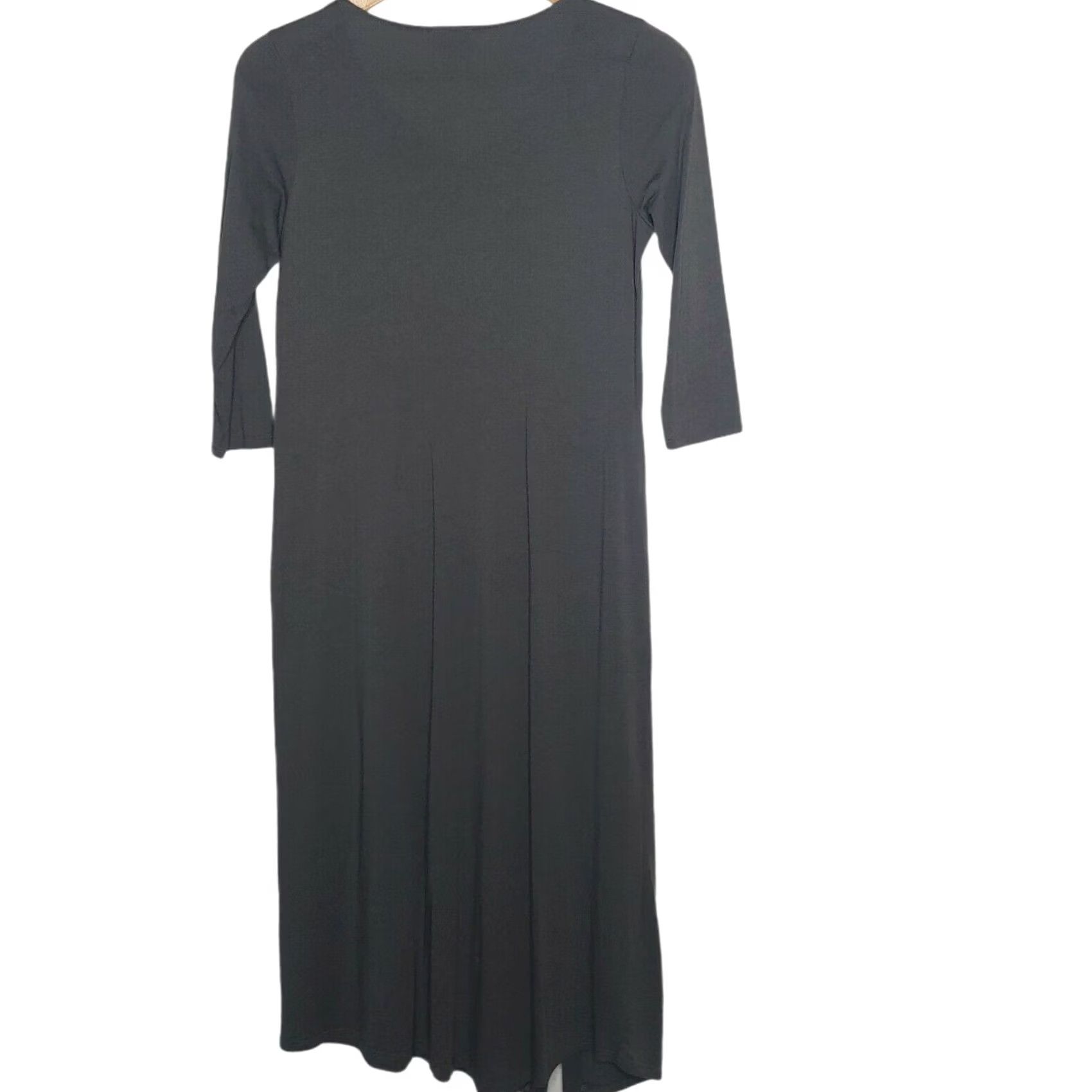 J. Jill J. Jill Maxi Dress XS Long Sleeve Knit Gray Modal Blend Pure Jill Minimalist V-Neck Pullover Women Size XS / US 0-2 / IT 36-38 - 3 Thumbnail