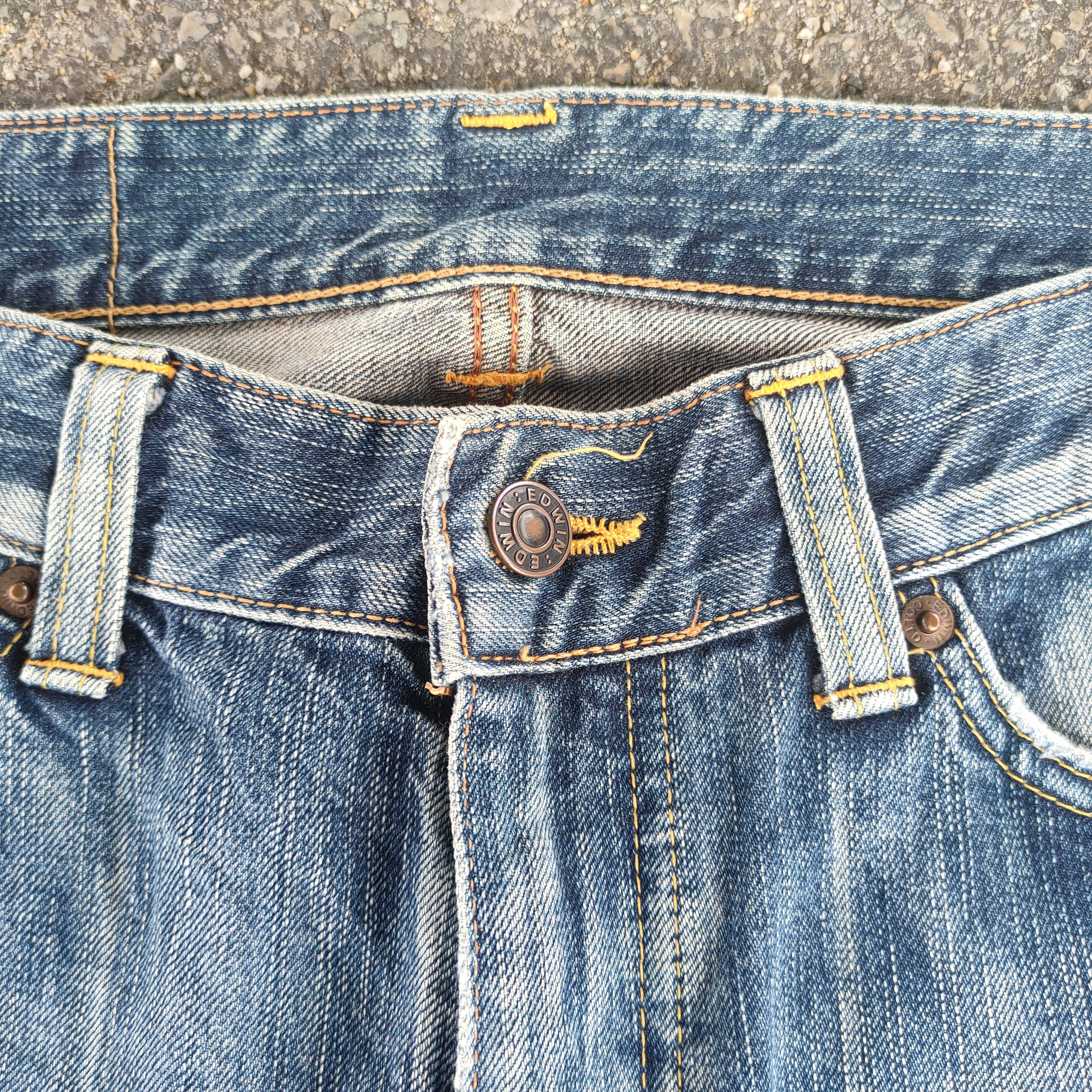 Edwin VINTAGE EDWIN 401 RIPPED FADED JEANS DENIM PANTS Size US 31 - 5 Thumbnail