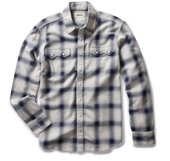 Taylor Stitch Frontier Shirt in Indigo Shadow Plaid Size US M / EU 48-50 / 2 - 1 Thumbnail