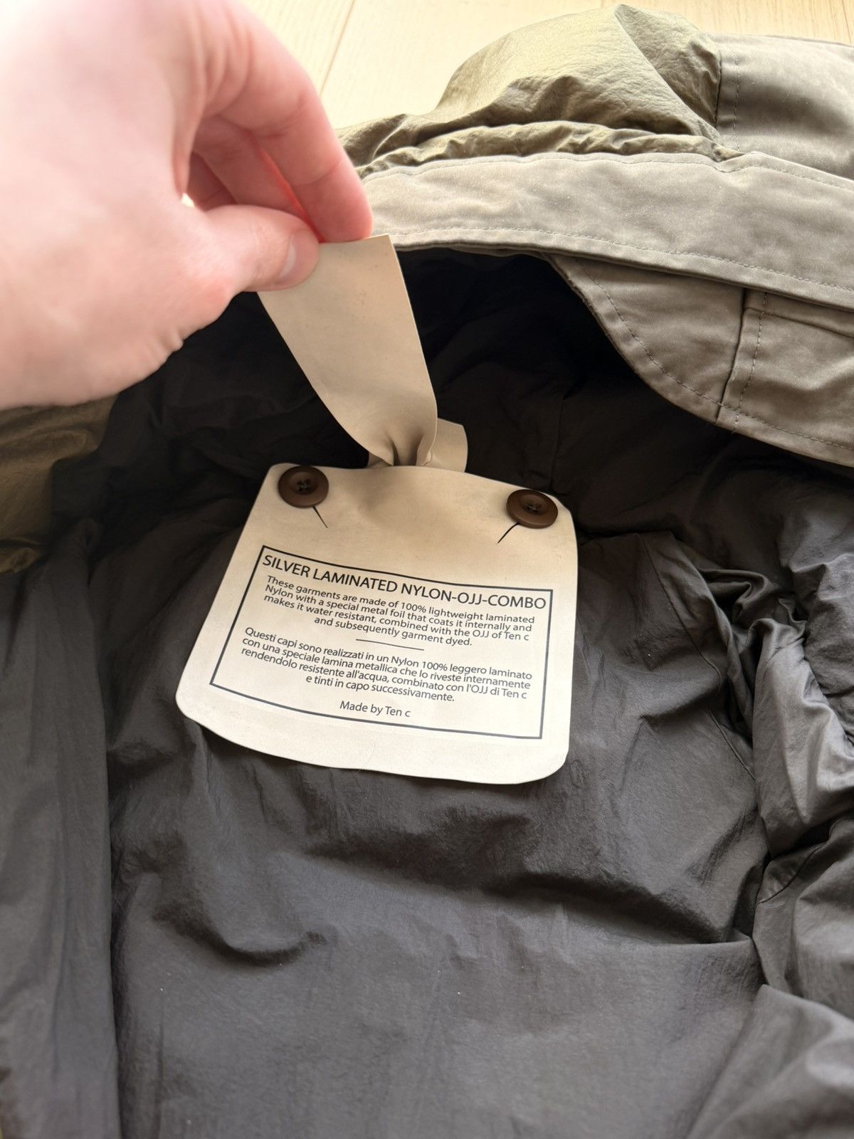 Ten C Ten C Iced Combo Down Jacket Olive 52/XL Size US XL / EU 56 / 4 - 11 Thumbnail