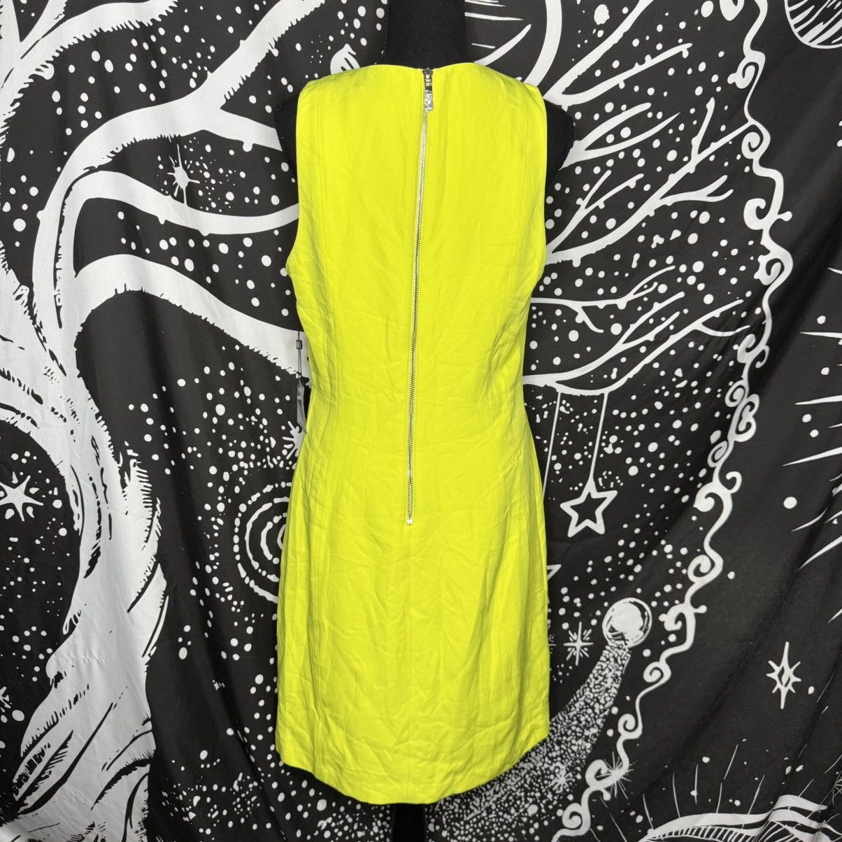 Laundry by Shelli Segal Laundry By Shelli Segal Neon Yellow Sleeveless Mini Dress Size L / US 10 / IT 46 - 3 Thumbnail