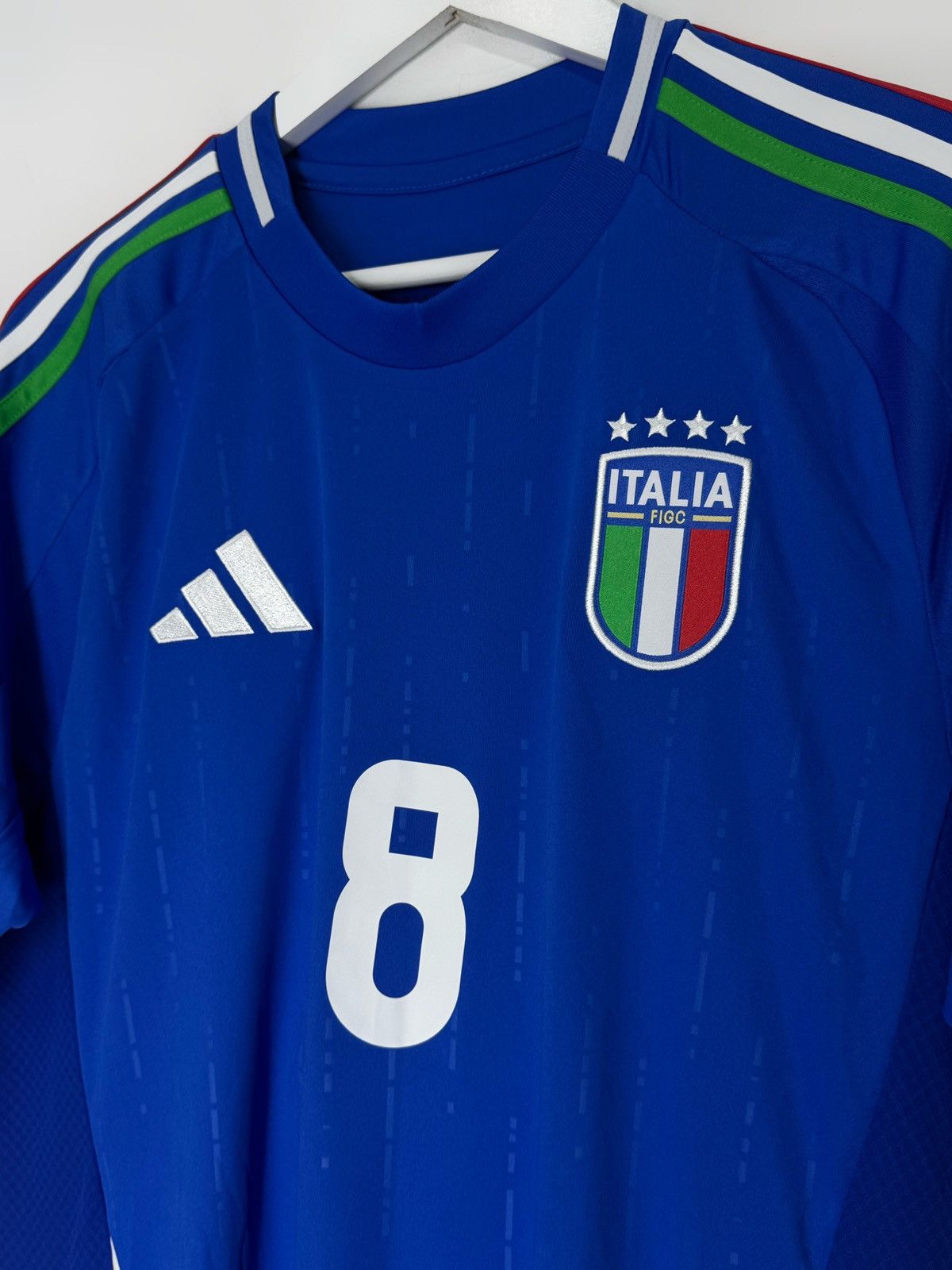 Adidas #8 Tonali Italy National Team 2024/25 Adidas Football Shirt Size US L / EU 52-54 / 3 - 3 Thumbnail