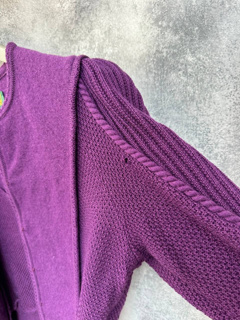 Kurt Geiger Geiger Austria Purple Wool Cardigan Vintage Sweater Jacket Size M / US 6-8 / IT 42-44 - 13 Thumbnail