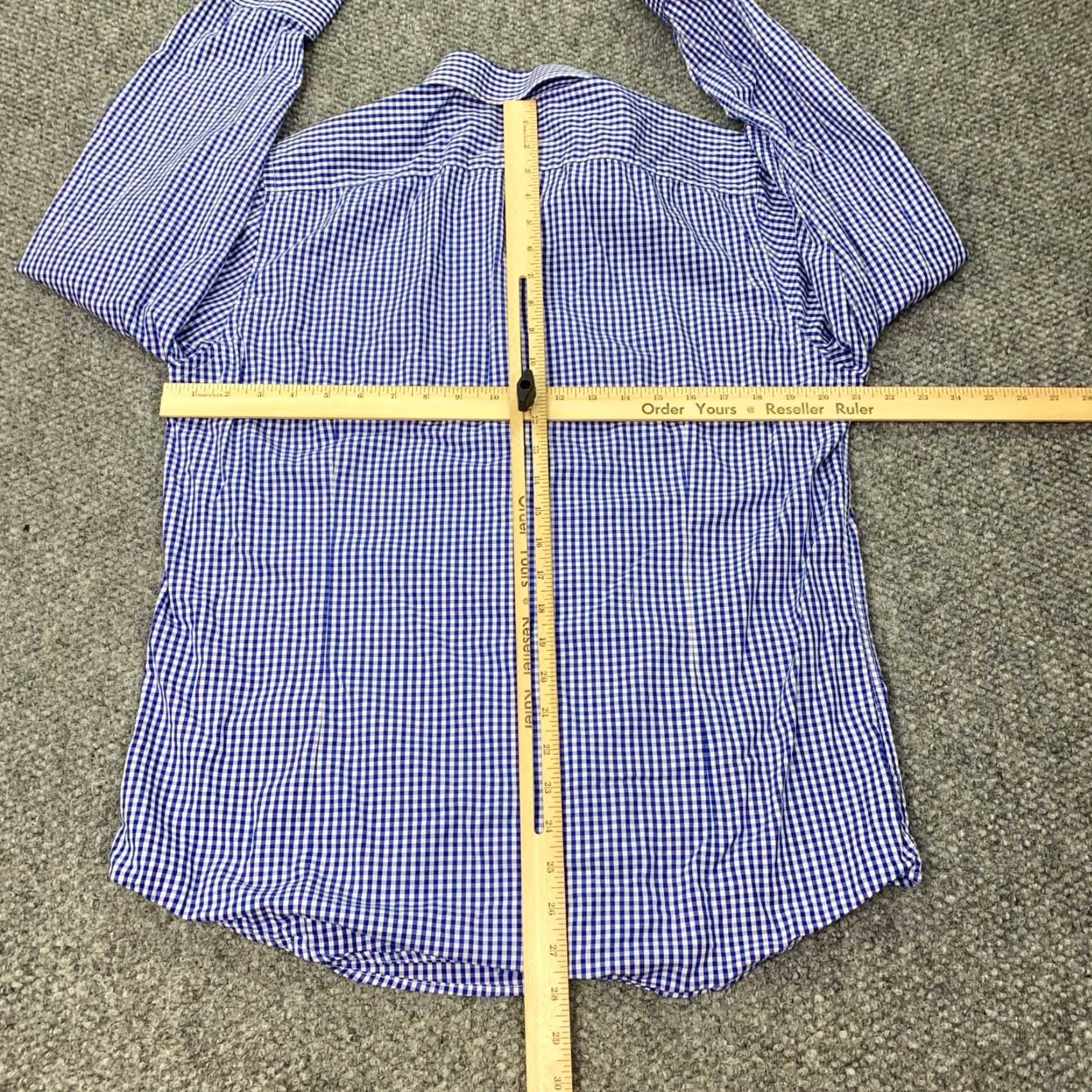 Footjoy VINTAGE FootJoy Shirt Mens L Blue Plaid Button-Down 90s Cowboy Western Style, Cotton Shirt Mens Large Blue, Long Sleeve, Button-Up, Regular Fit Size US L / EU 52-54 / 3 - 7 Thumbnail