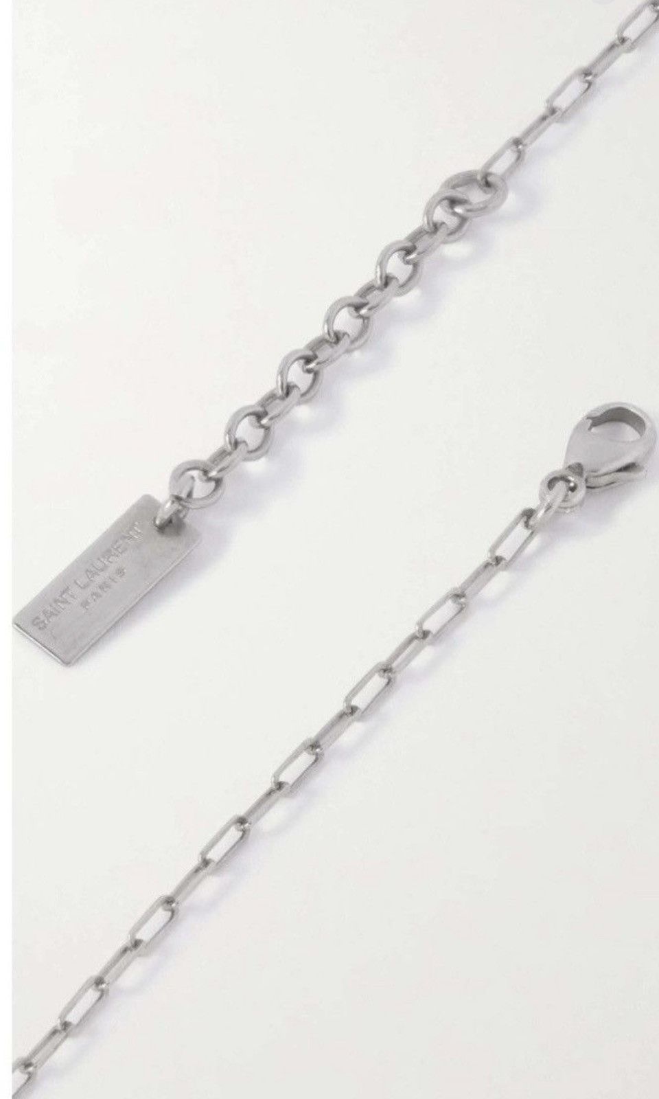 Saint Laurent Paris Saint Laurent Long Chain Necklace in Silver Retail $495 Size ONE SIZE - 2 Thumbnail