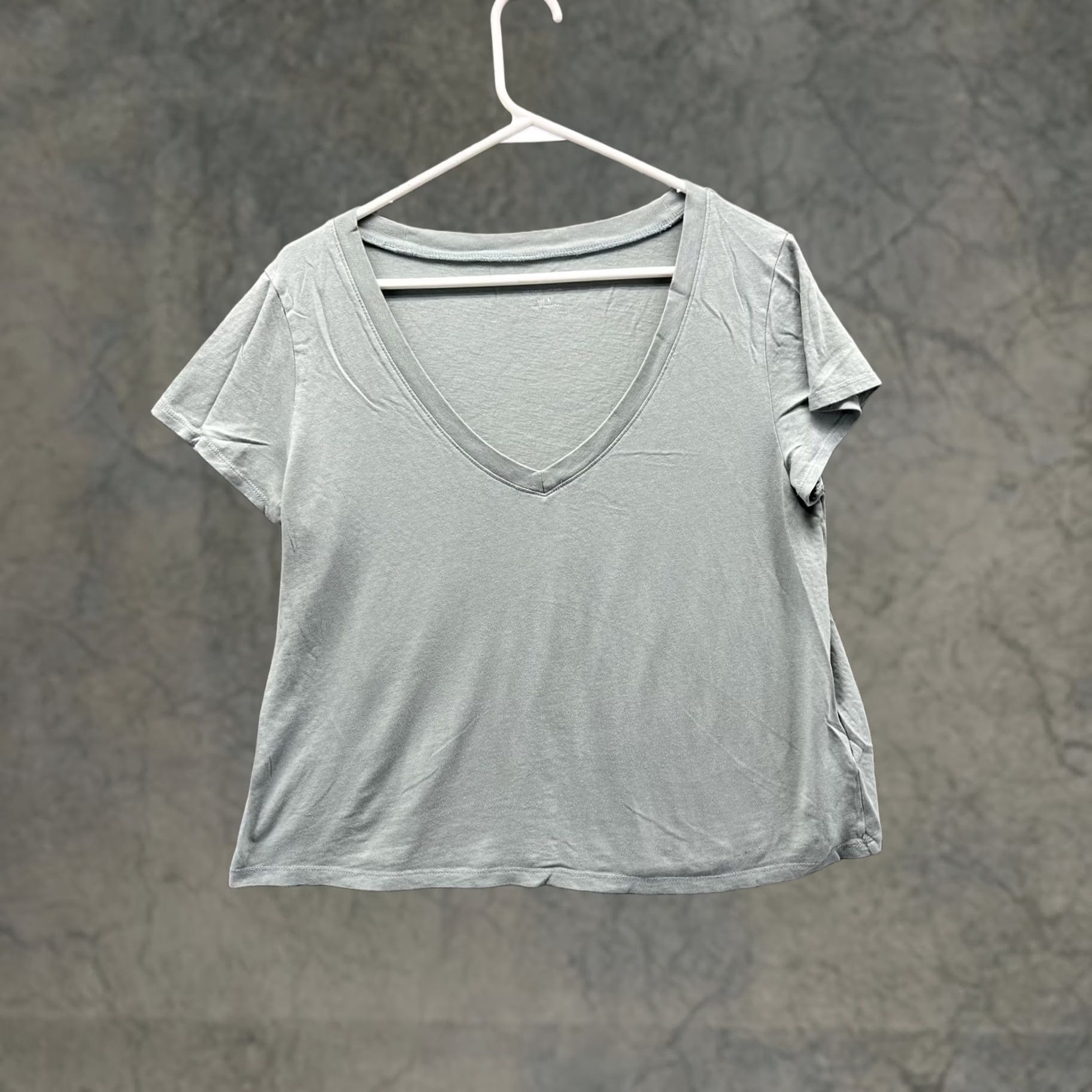 Madewell Madewell Shirt Womens Small Green Softfade Cotton V Neck Short Sleeve Jersey Top Size S / US 4 / IT 40 - 1 Thumbnail