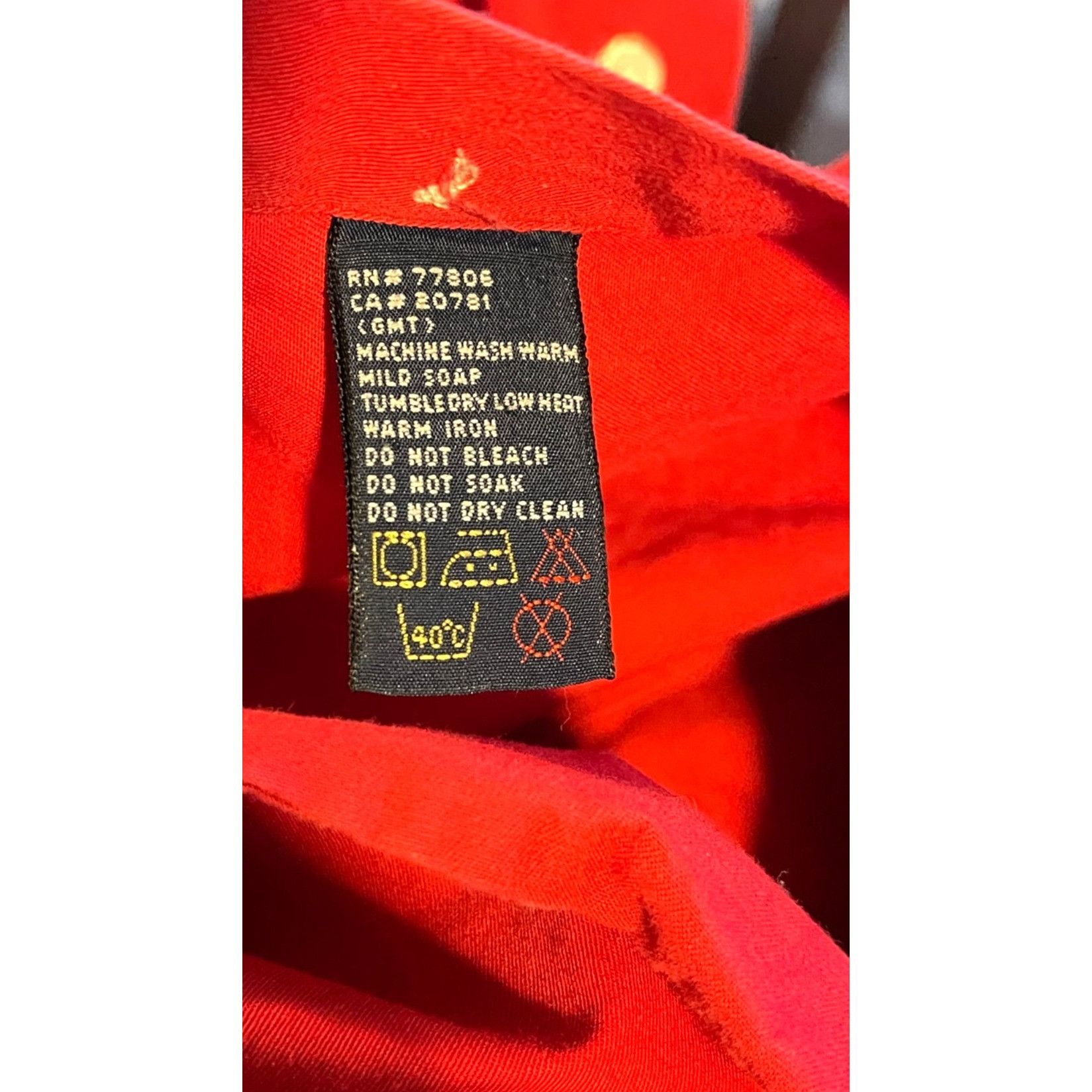 Vintage Tommy Hilfiger Button Down Red Shirt Patch XL