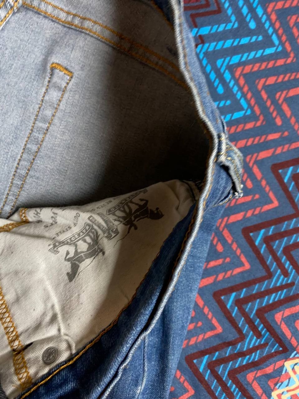 Levi's × Vintage Vintage Levis 511 Jeans Distressed Faded Flared Baggy Y2K Size US 38 / EU 54 - 4 Thumbnail