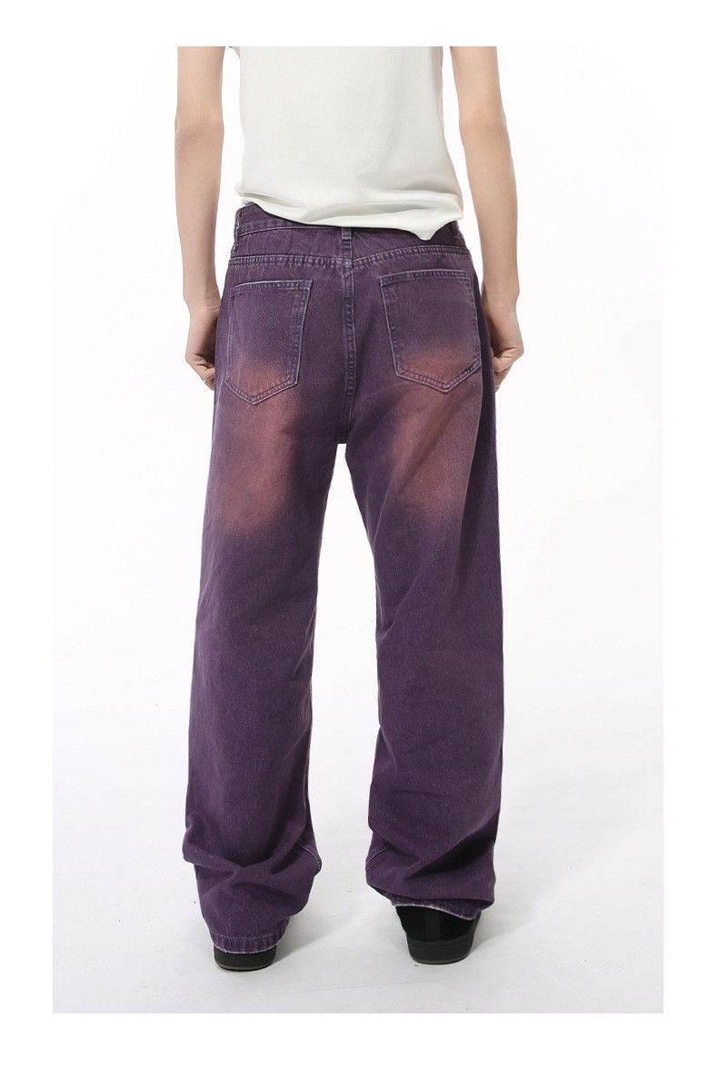 Japanese Brand × Jean Purple Vintage Loose Distressed Straight Jeans Size US 32 / EU 48 - 3 Thumbnail