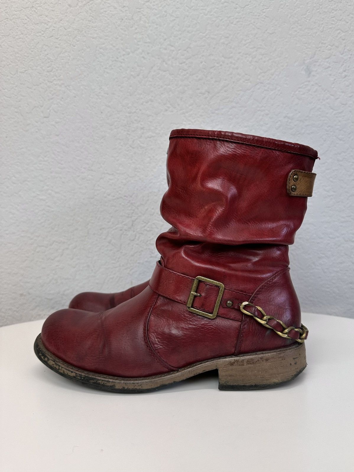 If Six Was Nine Vintage Real Leather Boots Hight As 98 Guidi Style Rick 424 Size US 9 / IT 39 - 5 Thumbnail