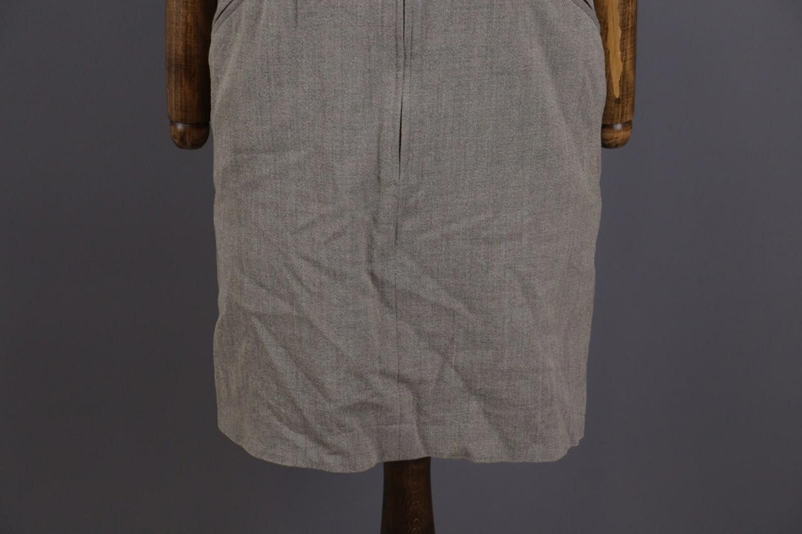 Guy Laroche Guy Laroche Gray Sleeveless Full Zip Bodycon Knee Dress 38 Size M / US 6-8 / IT 42-44 - 3 Thumbnail