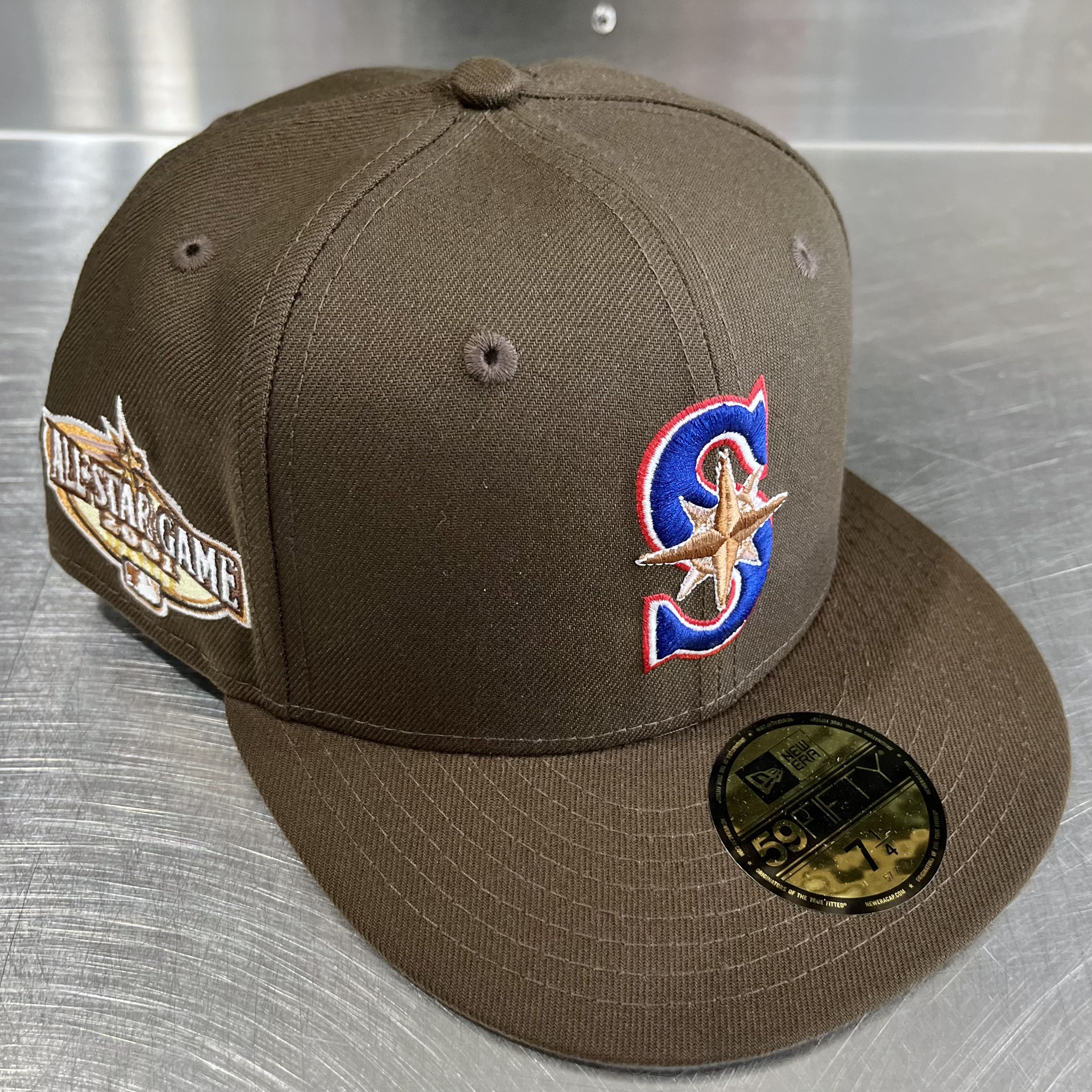 Hat Club × MyFitteds × New Era Seattle Mariners Snickers 2001 ASG Patch MyFitteds Hat 7 1/4 Size ONE SIZE - 1 Thumbnail