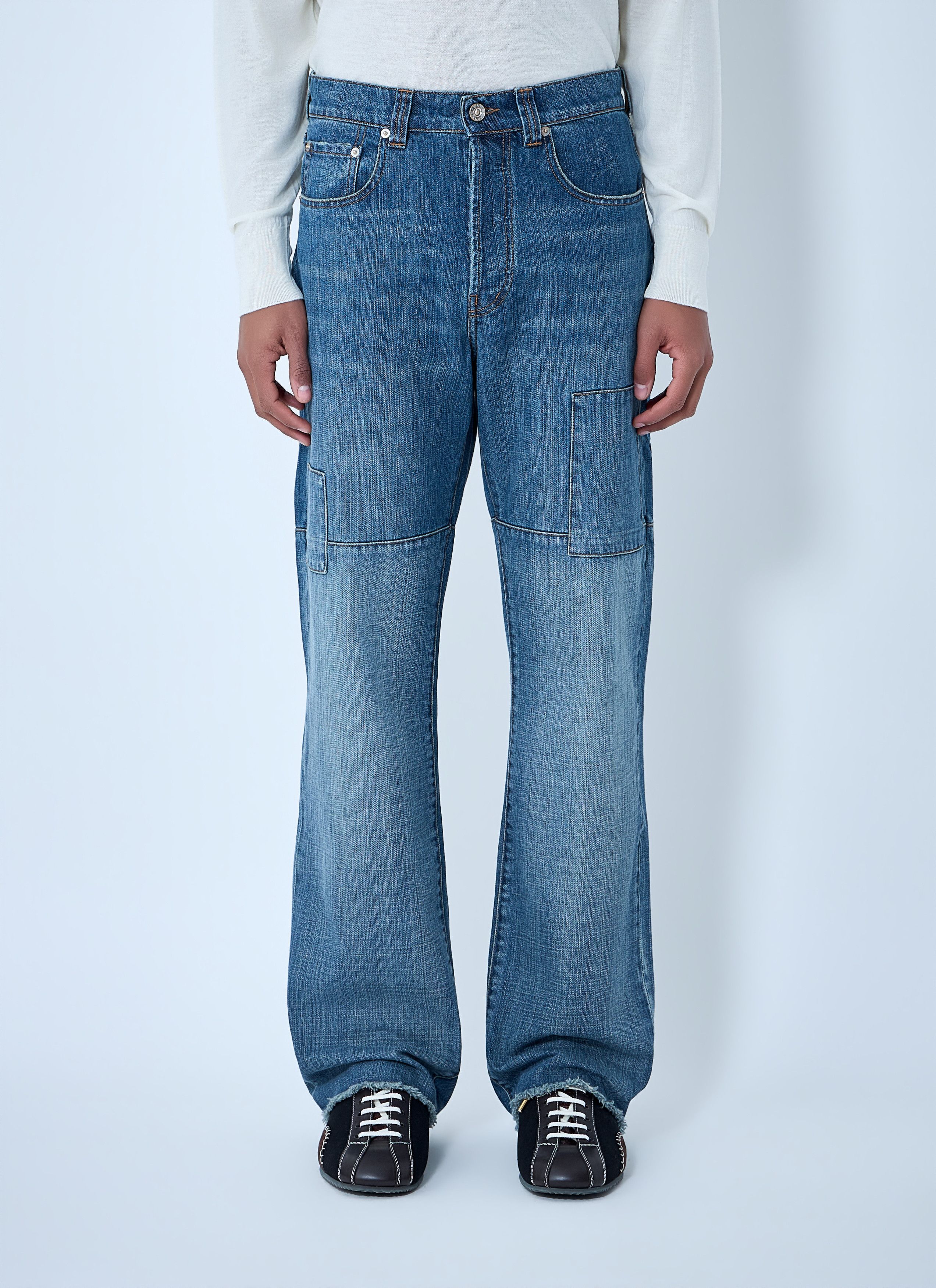 Wales Bonner Patched Slub Wide-Leg Jeans Size US 32 / EU 48 - 1 Thumbnail
