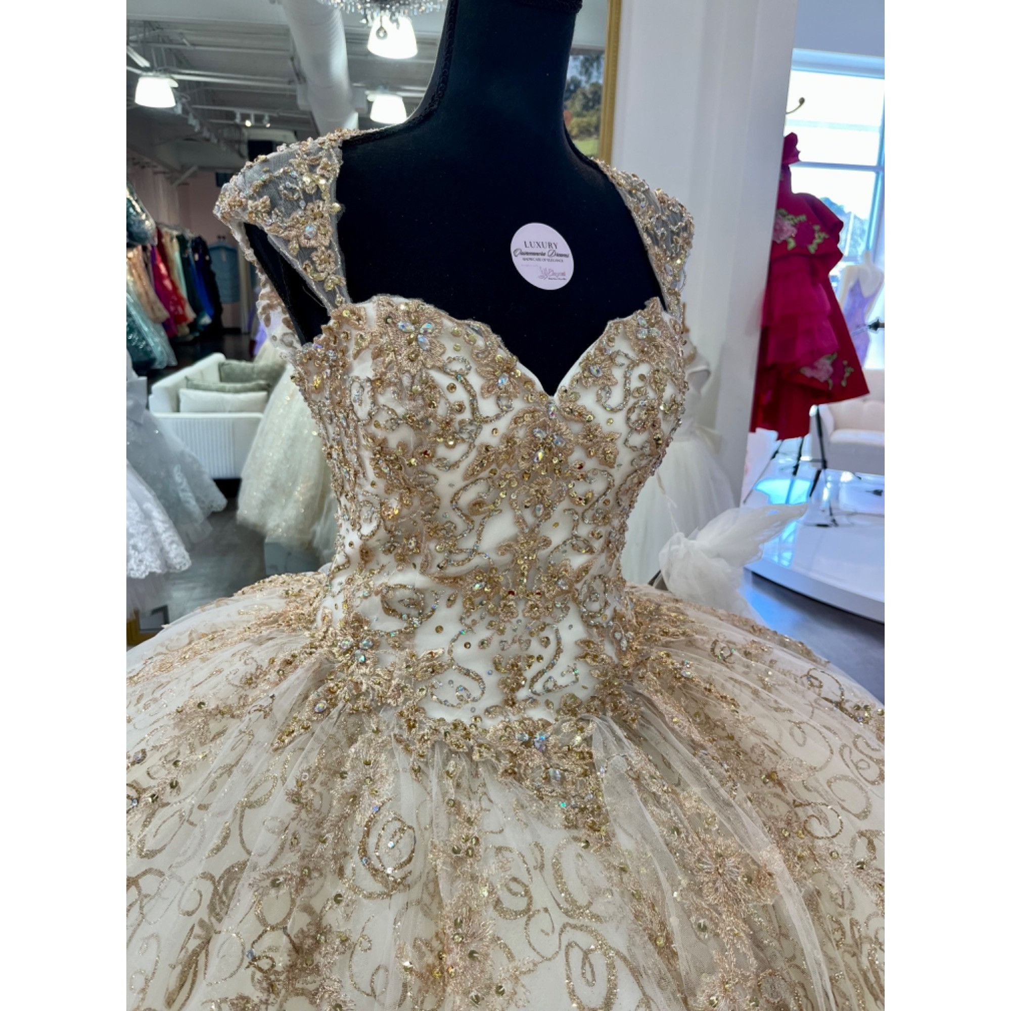 Other 89246 Quinceanera dress by Vizacaya Crystal Beaded, Metallic Size M / US 6-8 / IT 42-44 - 5 Thumbnail