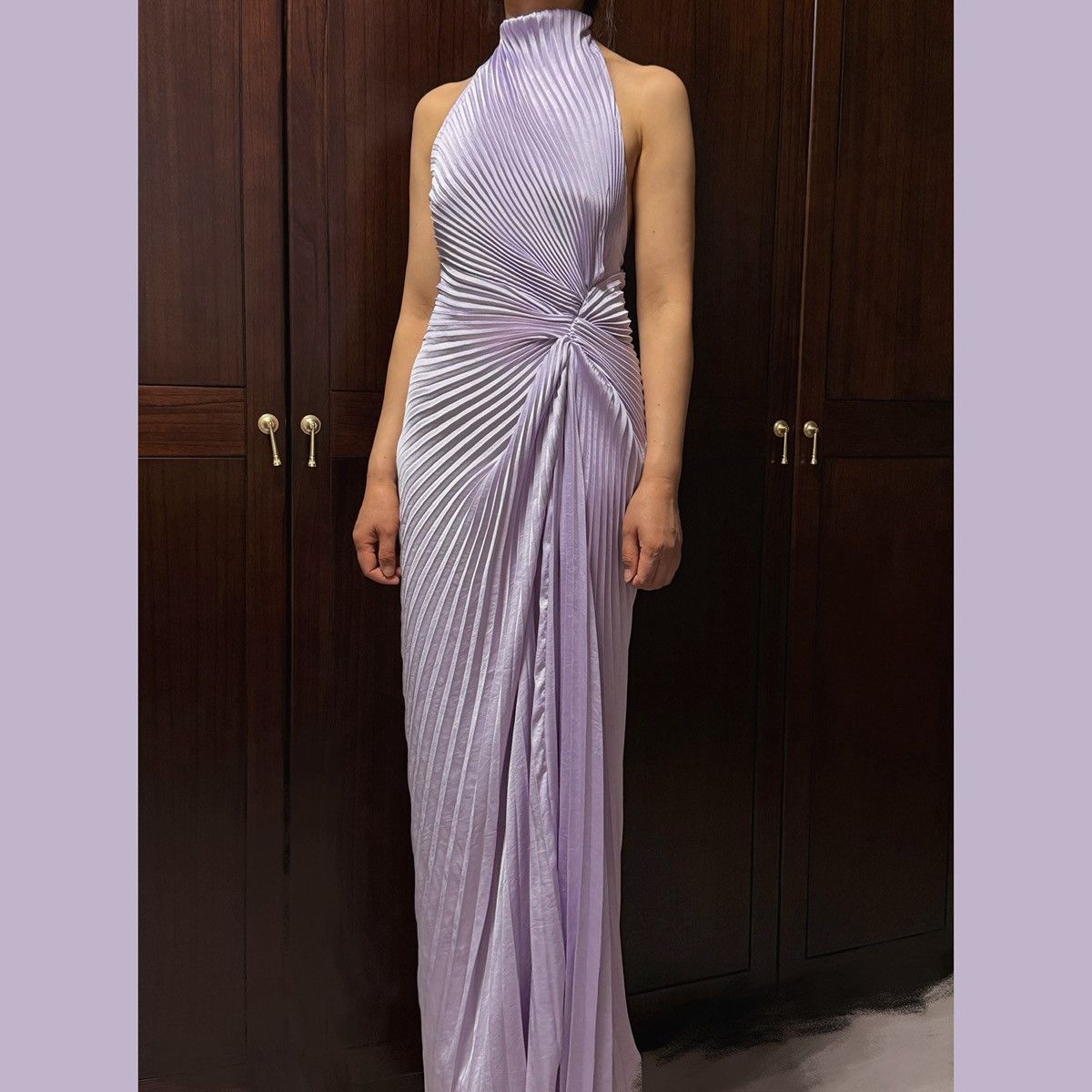 A.L.C. A.L.C Romy Pleated Halter Gown Size S / US 4 / IT 40 - 5 Thumbnail