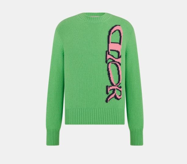 Dior o1w1db11025 513M609 Wool & Cashmere Sweater in Green Size US M / EU 48-50 / 2 - 1 Thumbnail
