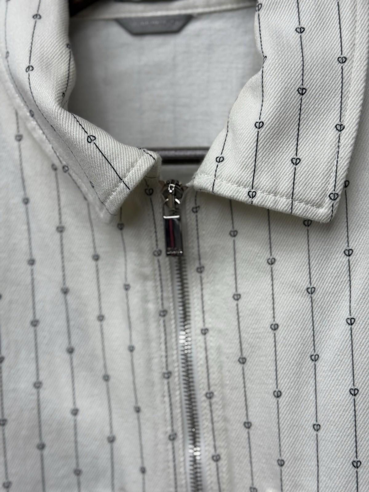 Dior Dior Valentine Striped Denim Jacket Size (50) White RARE Size US L / EU 52-54 / 3 - 10 Thumbnail