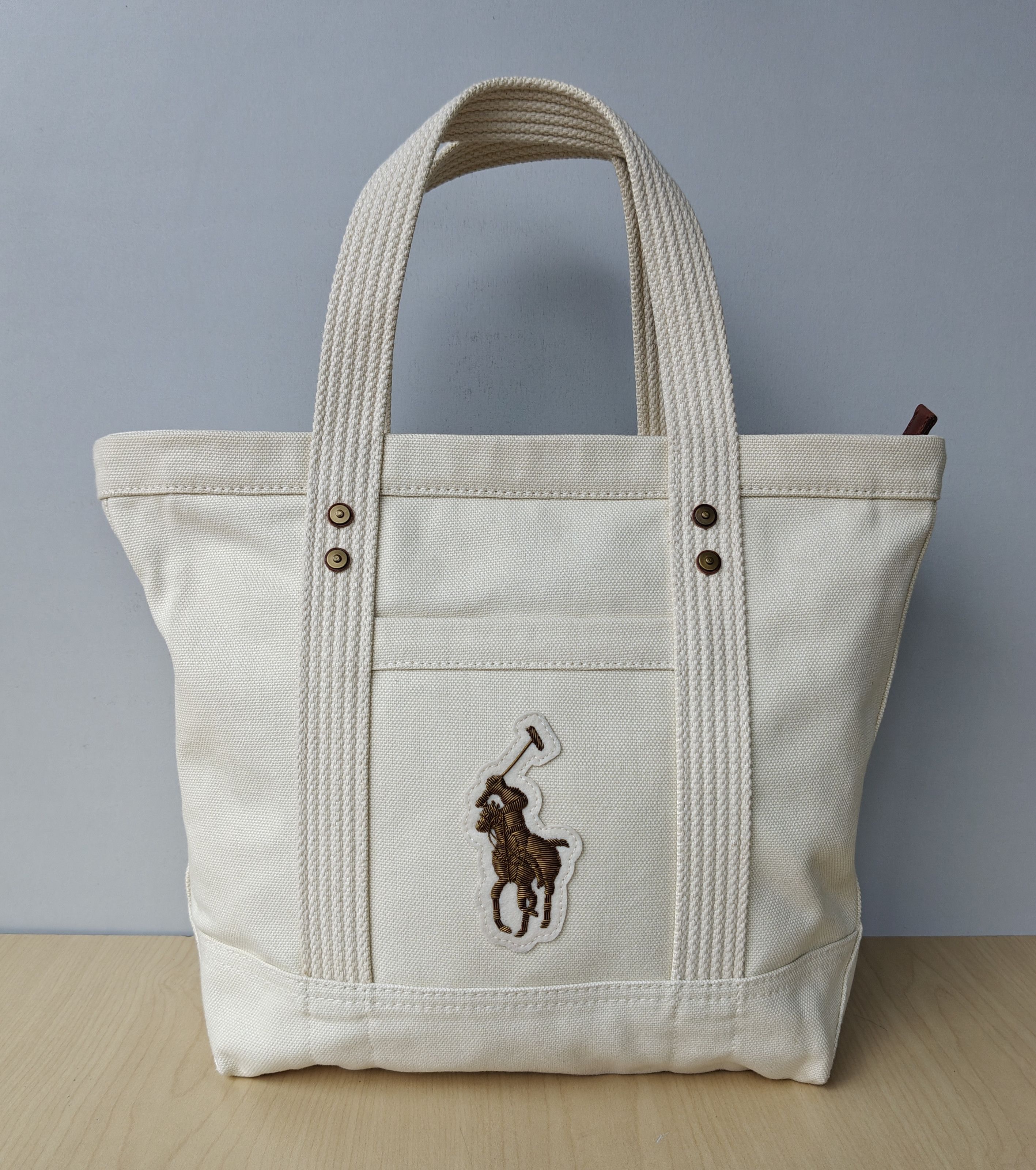 Polo Ralph Lauren Polo Ralph Lauren Canvas Small Tote Free Shipping FTP/4007 Size ONE SIZE - 1 Thumbnail