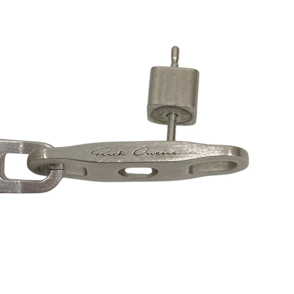 Rick Owens .925 Silver Logo Cutout Earrings Size ONE SIZE - 2 Thumbnail