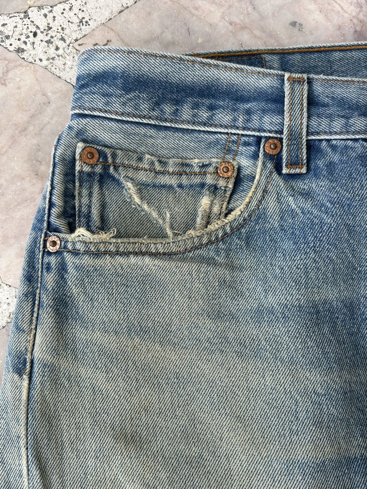 Levi's Levis 501xx Ripped Japan Denim Size US 35 - 6 Thumbnail