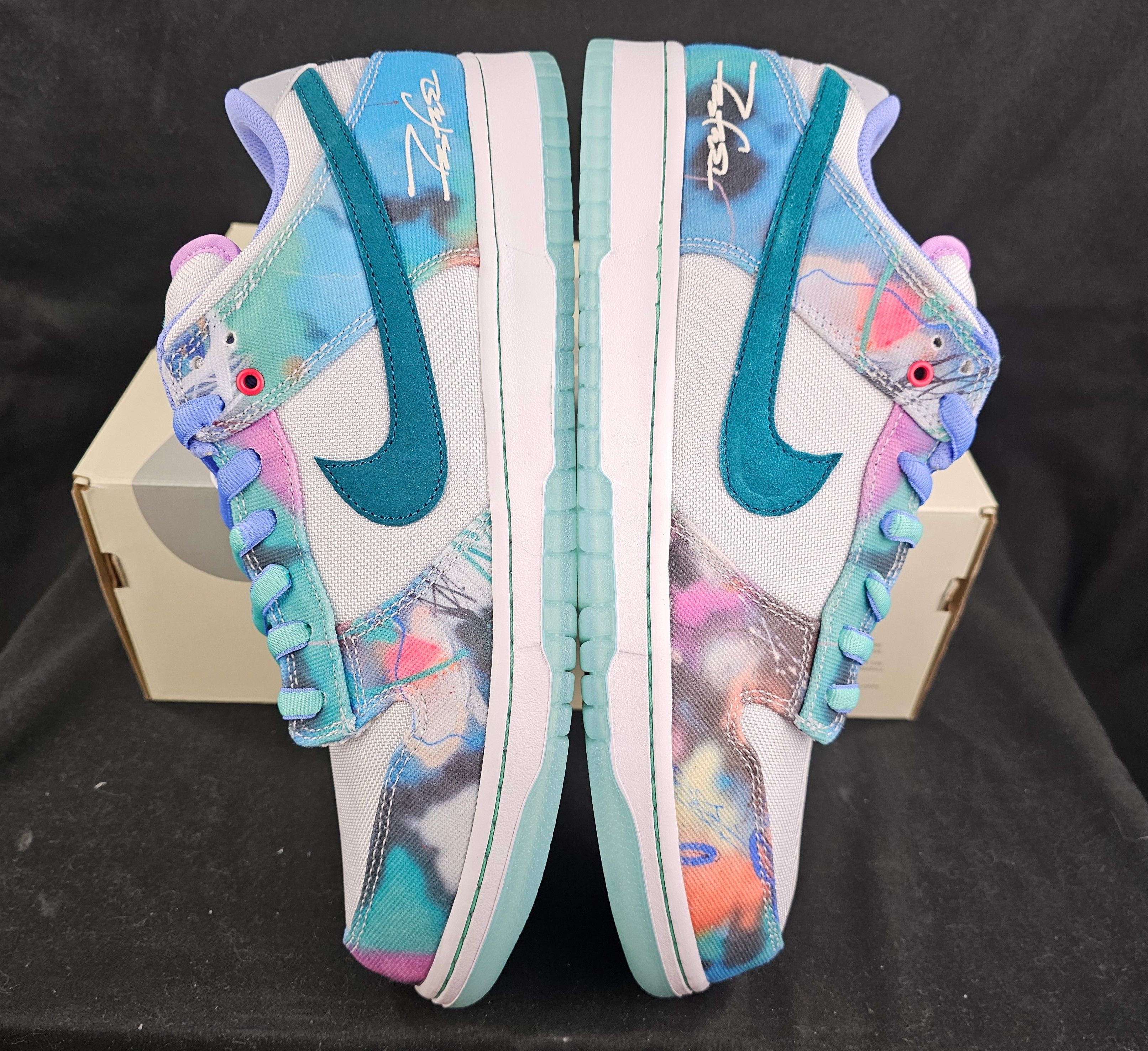 Futura × Nike Nike SB Dunk Low x Futura Laboratories Bleached Aqua NEW Size US 13 / EU 46 - 6 Thumbnail