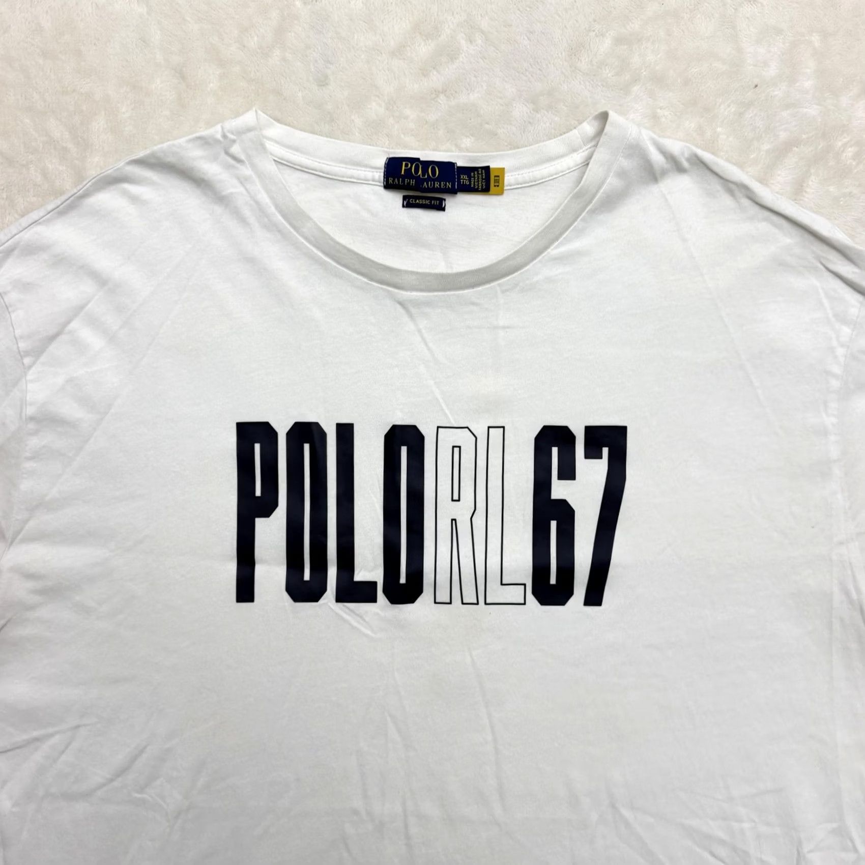 Polo Ralph Lauren Polo Ralph Lauren Shirt Mens 2XL White Crewneck Logo Graphic Tee Short Sleeve Jersey Cotton Vintage No Size US XXL / EU 58 / 5 - 2 Thumbnail