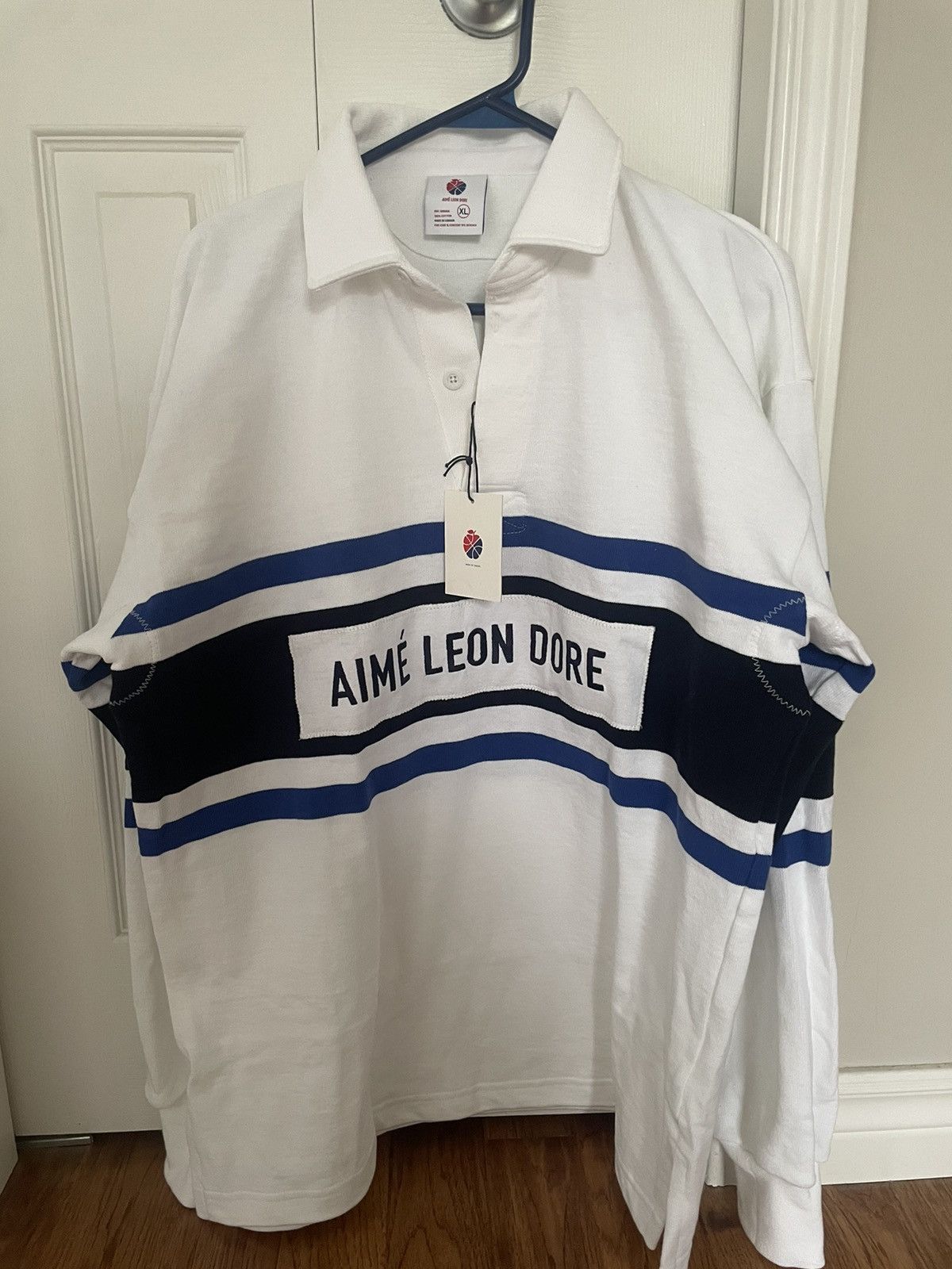 Aime Leon Dore Aime Leon Doré Rugby Shirt Sweatshirt Blue White ALD Size US XL / EU 56 / 4 - 2 Thumbnail