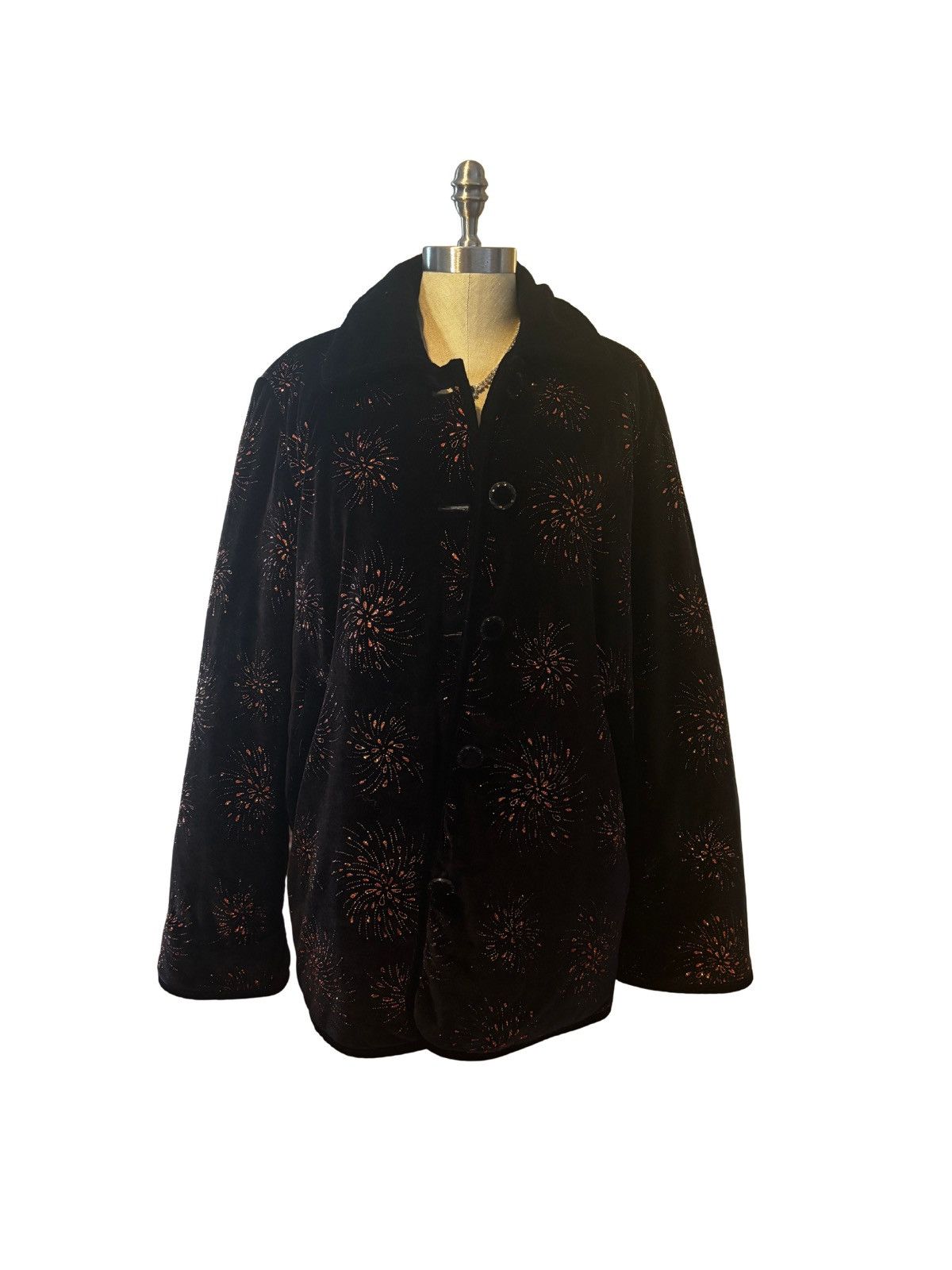 Other Women’s black velvet feel Jacket.wj1214 Size XXL / US 16-18 / IT 52-54 - 1 Thumbnail