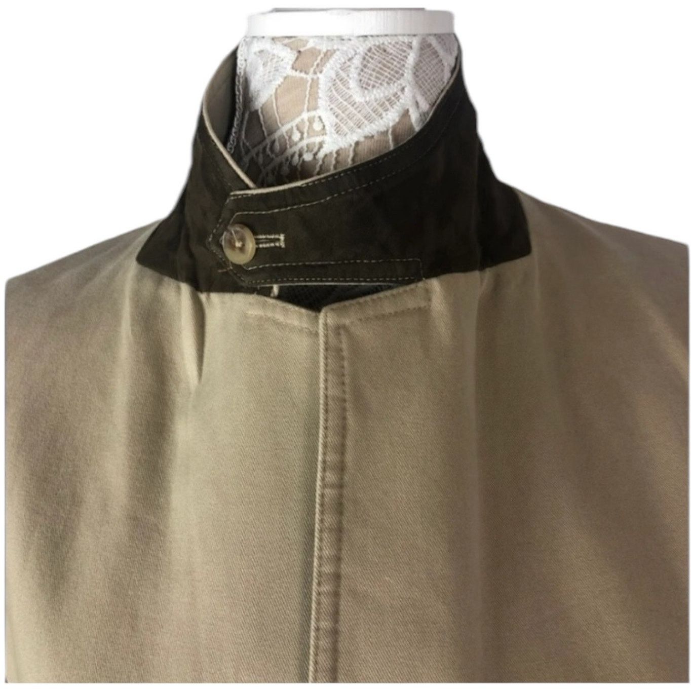 Lands' End Barn coat stand collar patch elbow Khaki Lands' End 44 R Size US L / EU 52-54 / 3 - 3 Thumbnail