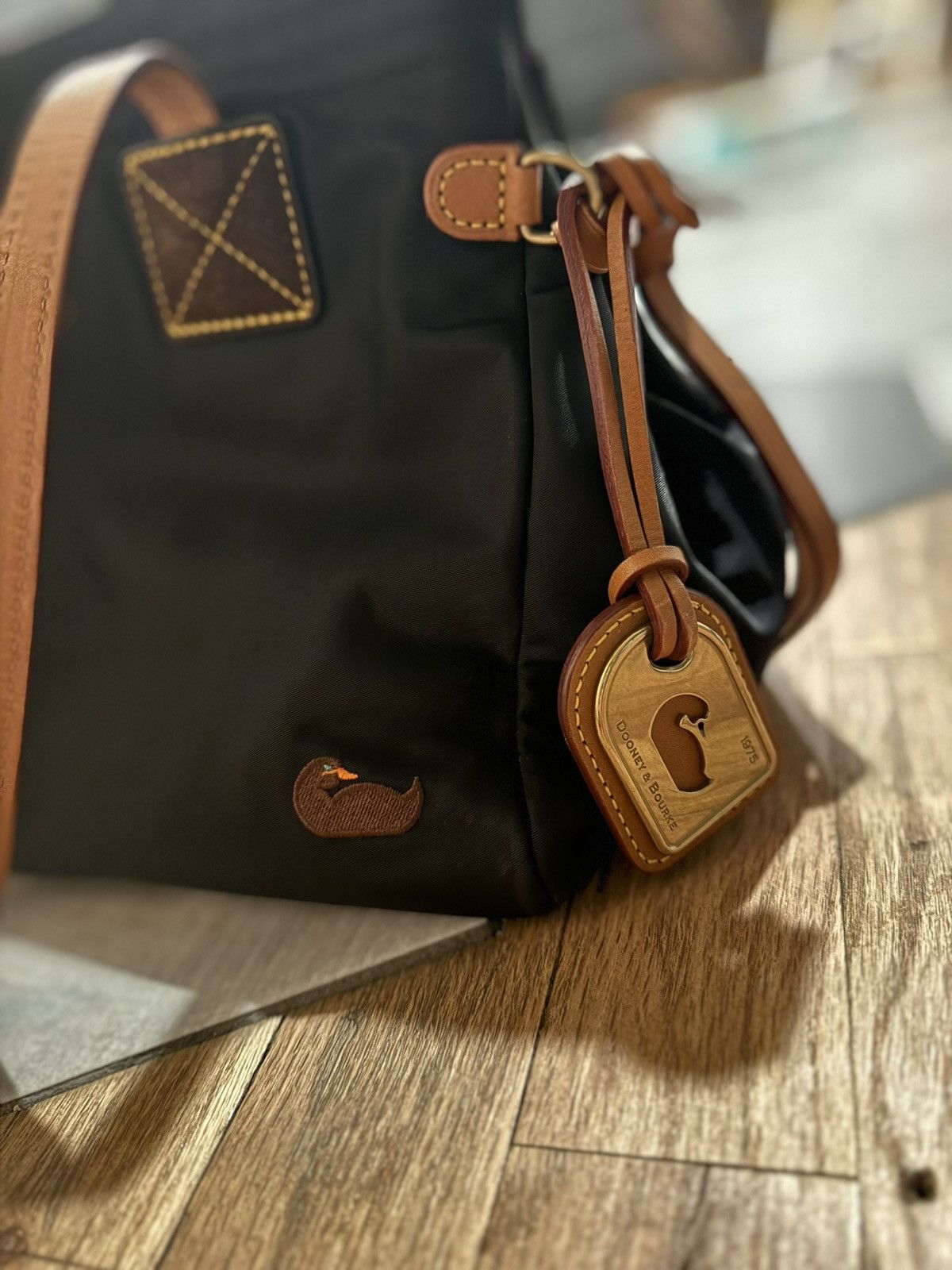 Dooney & Bourke Dooney & Bourke "Victoria" Black Nylon Shoulder Bag hot pink Size ONE SIZE - 1 Thumbnail