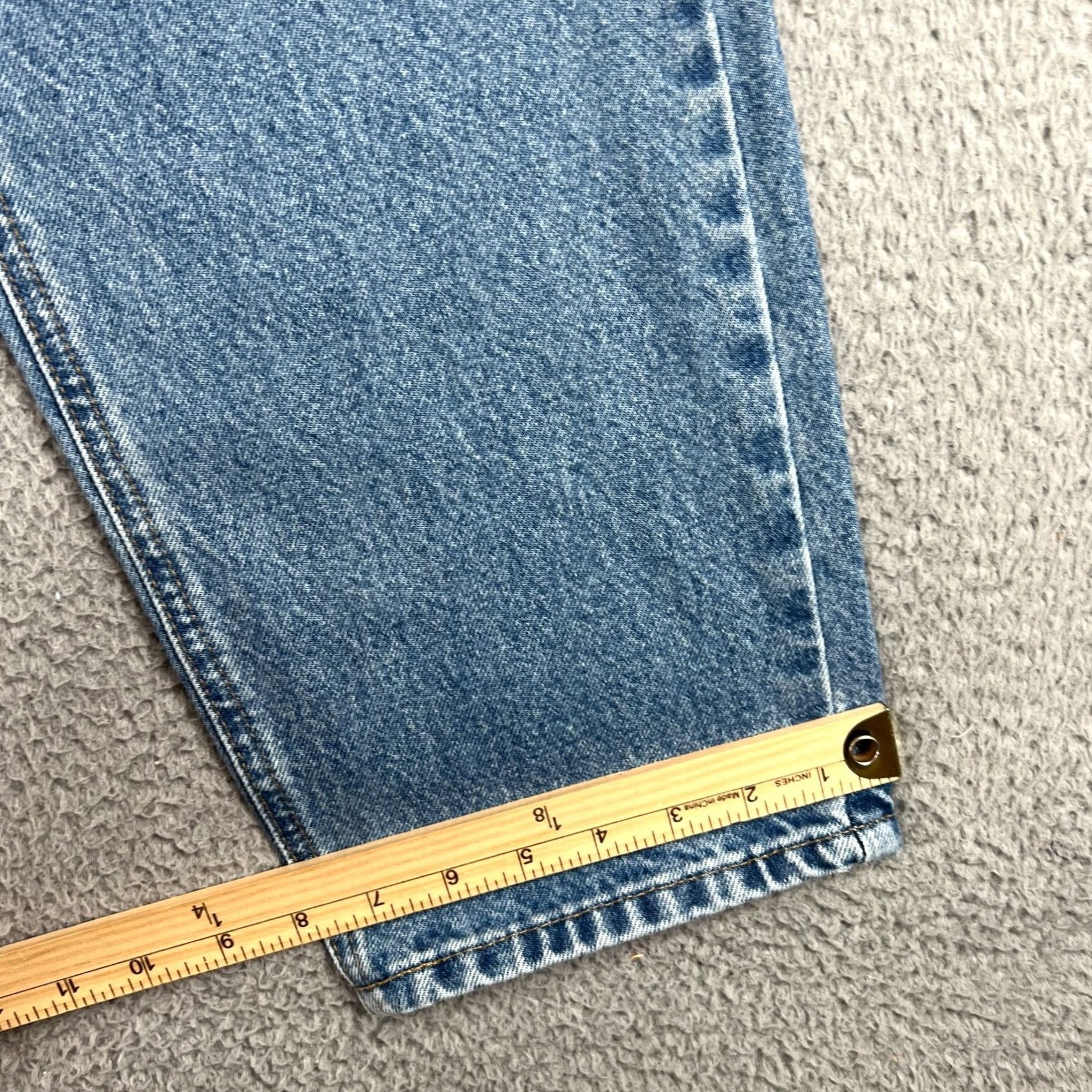 Carhartt VINTAGE Carhartt Jeans Mens 36x28 Blue Relaxed Fit Straight Denim Workwear B17-DST Size US 36 / EU 52 - 2 Thumbnail