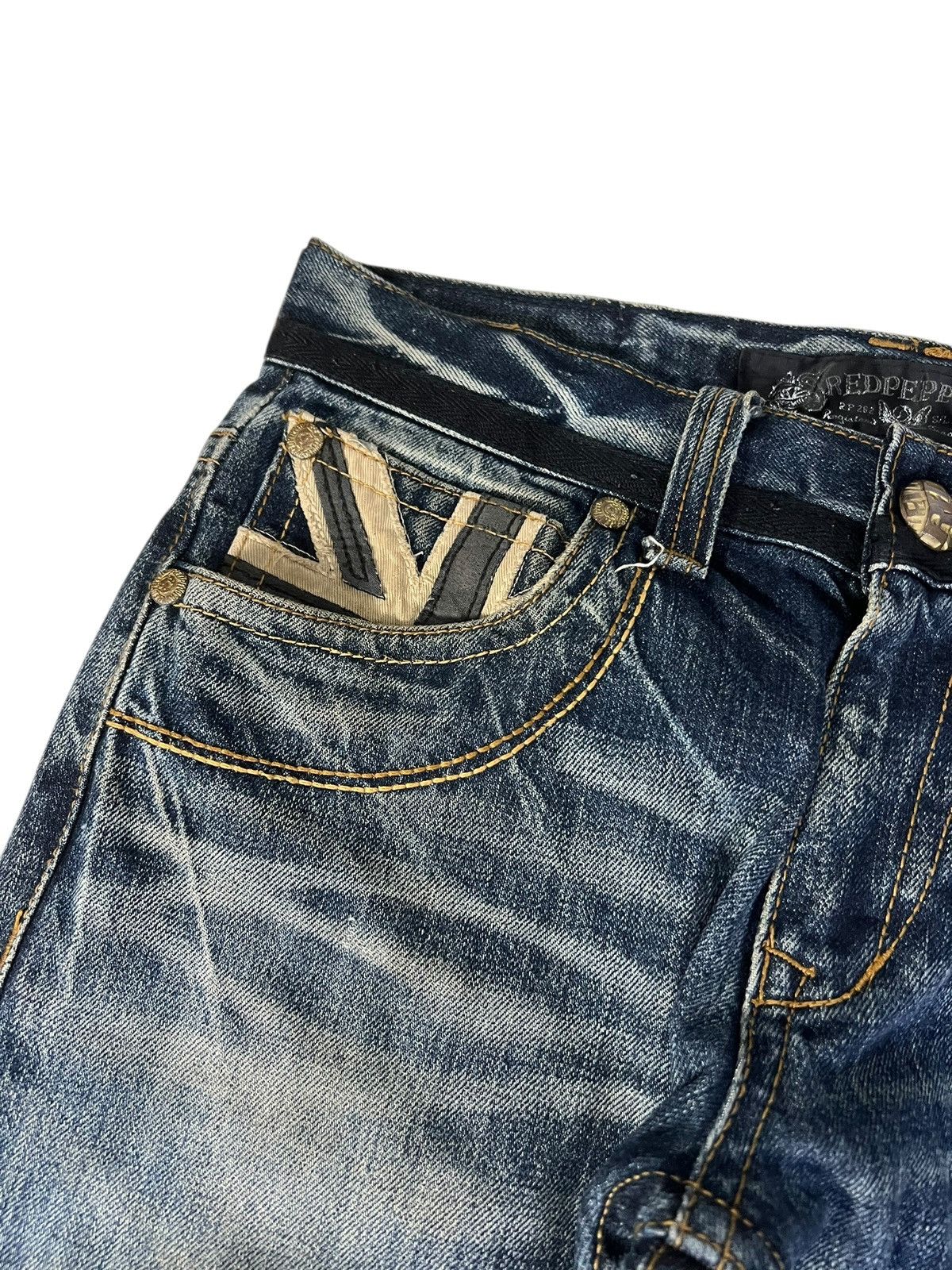 Japanese Brand Red Pepper Flare Denim Jean Size US 30 / EU 46 - 8 Thumbnail