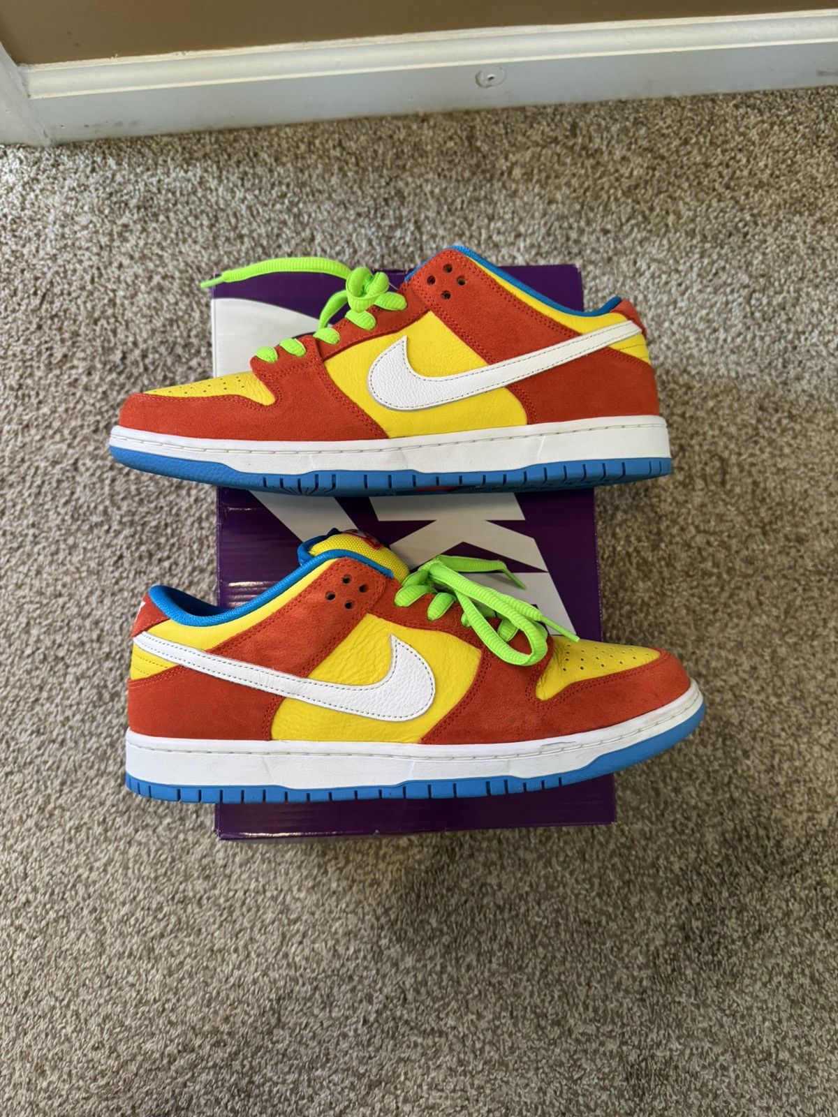 Nike SB Nike SB Dunk Low “Bart Simpson” Size US 10 / EU 43 - 1 Thumbnail