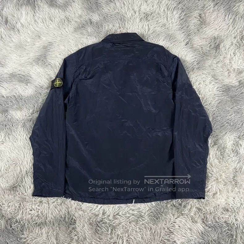 Stone Island Stone Island Blue Metallic Nylon Jacket Size US M / EU 48-50 / 2 - 2 Thumbnail