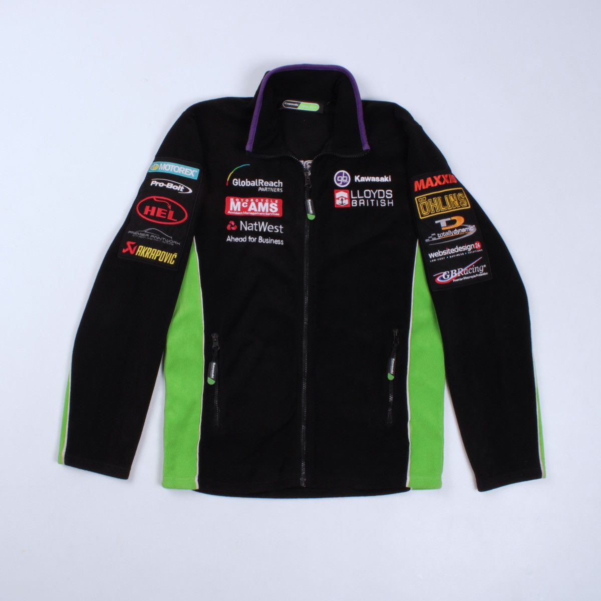 Vintage Kawasaki Apparel Full Zip Fleece Jacket Size US S / EU 44-46 / 1 - 1 Thumbnail