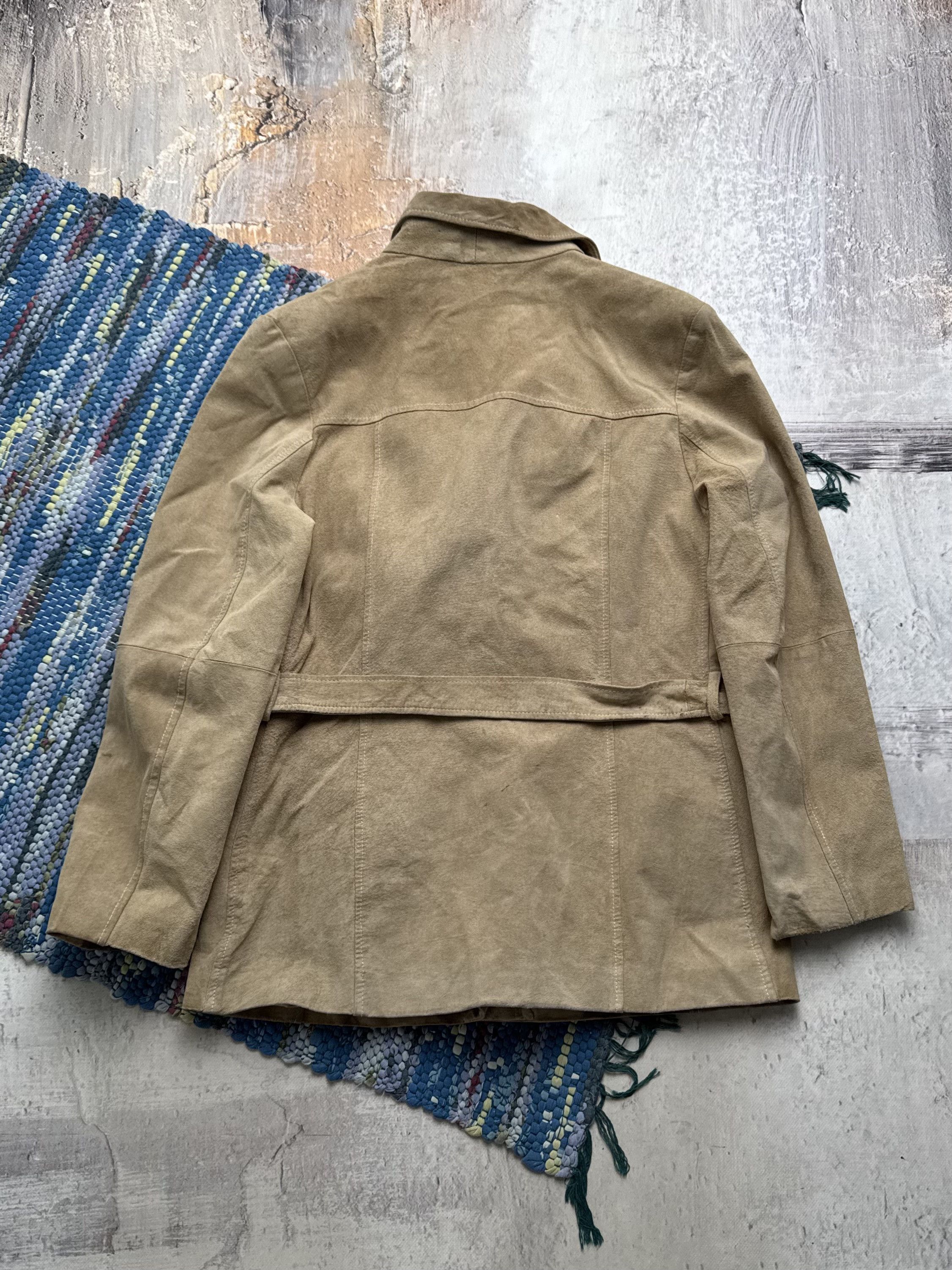 Vintage Vintage Real Pig Suede Jacket With Belt A8(V1)D15 Size L / US 10 / IT 46 - 19 Thumbnail