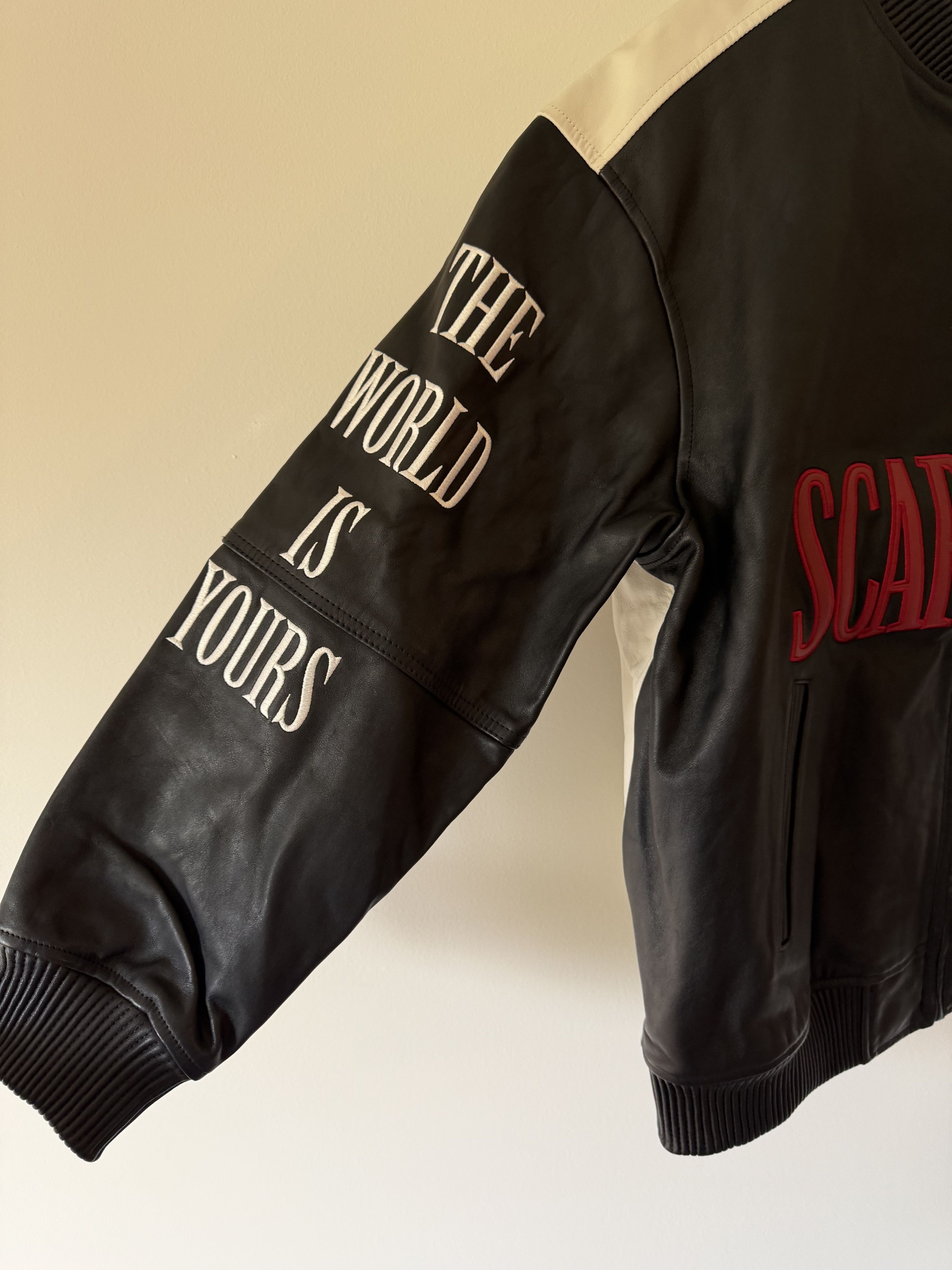 Supreme Supreme Scarface Embroidered Leather Jacket in Black Size US XL / EU 56 / 4 - 5 Thumbnail