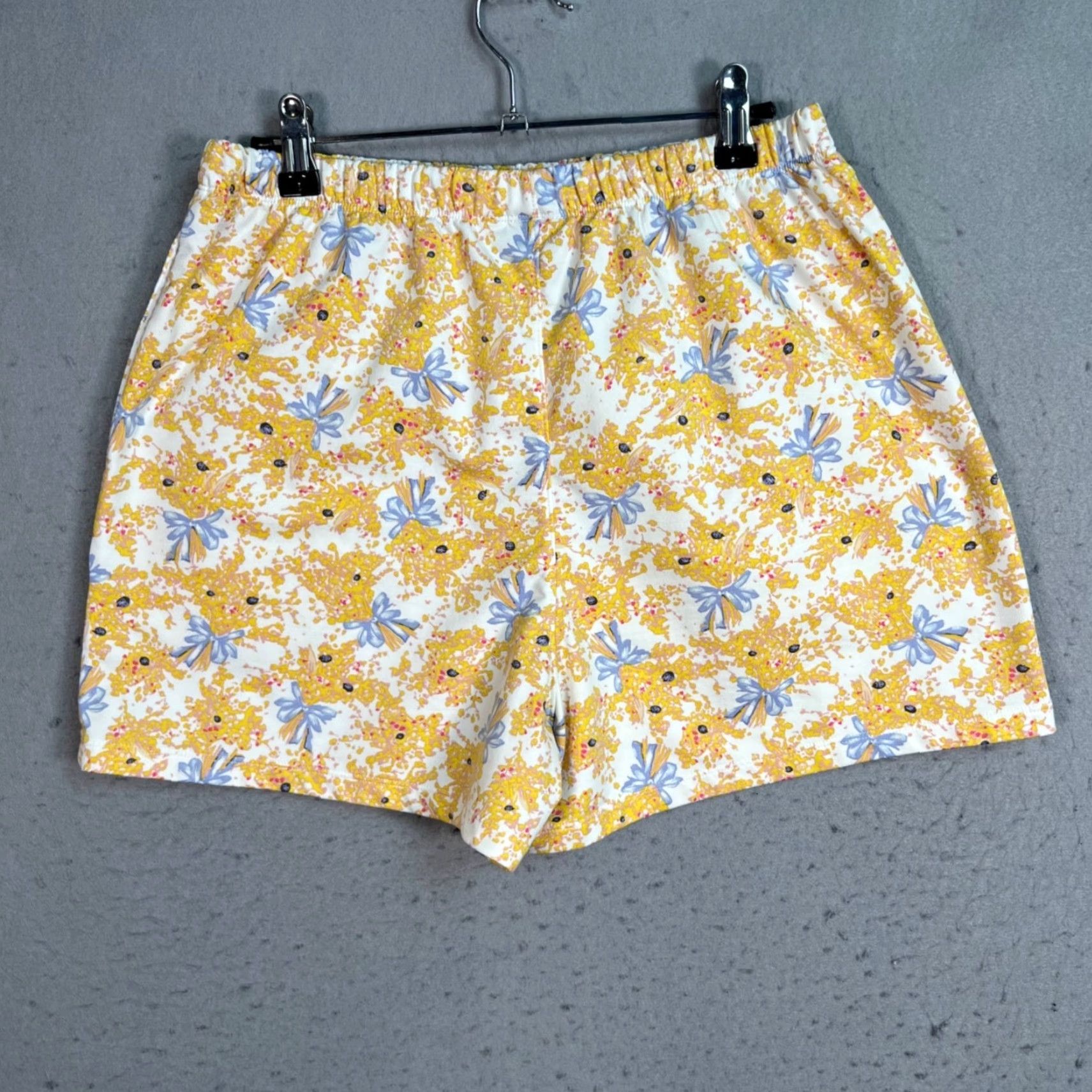 Paul & Joe PAUL & JOE Womens Bermuda Shorts Casual Elastic Waist Lightweight Floral Yellow 3.5 Inseam Adult Large Women’s Summer Spring Yellow Floral Size 36" / US 14 / IT 50 - 2 Thumbnail