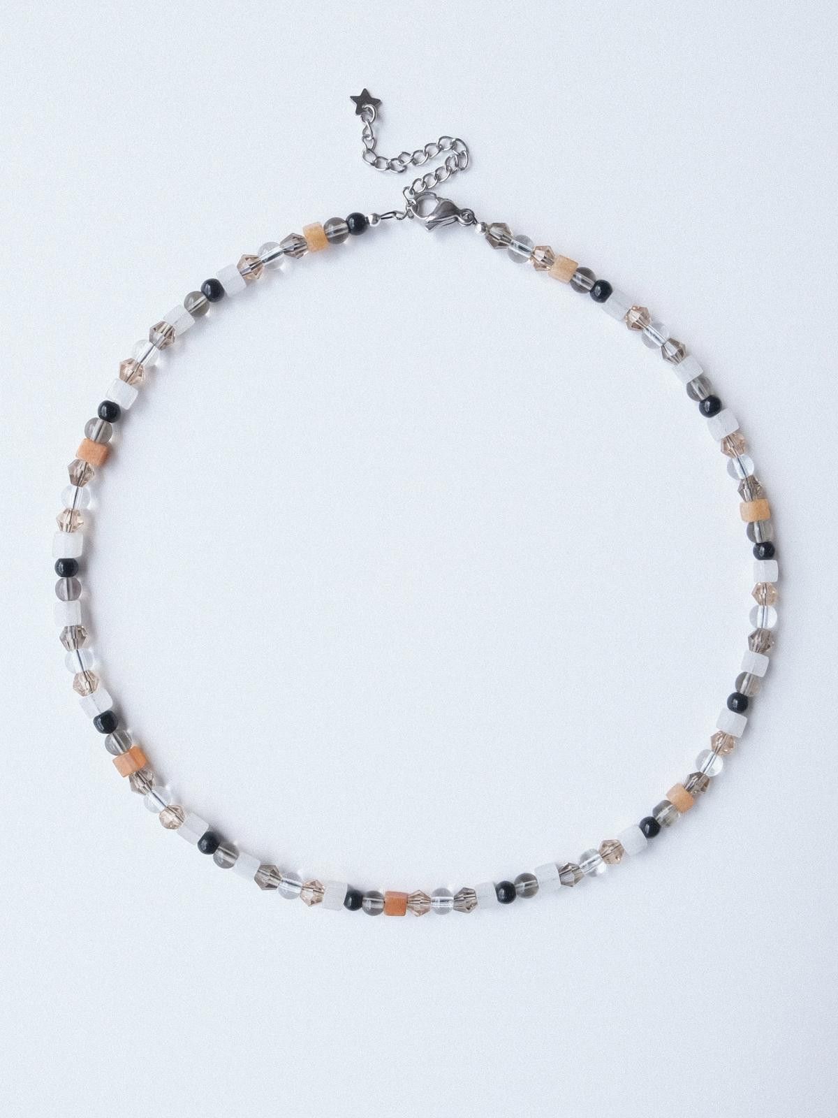Handmade Chalcedon Glass Beads Handmade Beaded Necklace 16.1in Size ONE SIZE - 4 Thumbnail